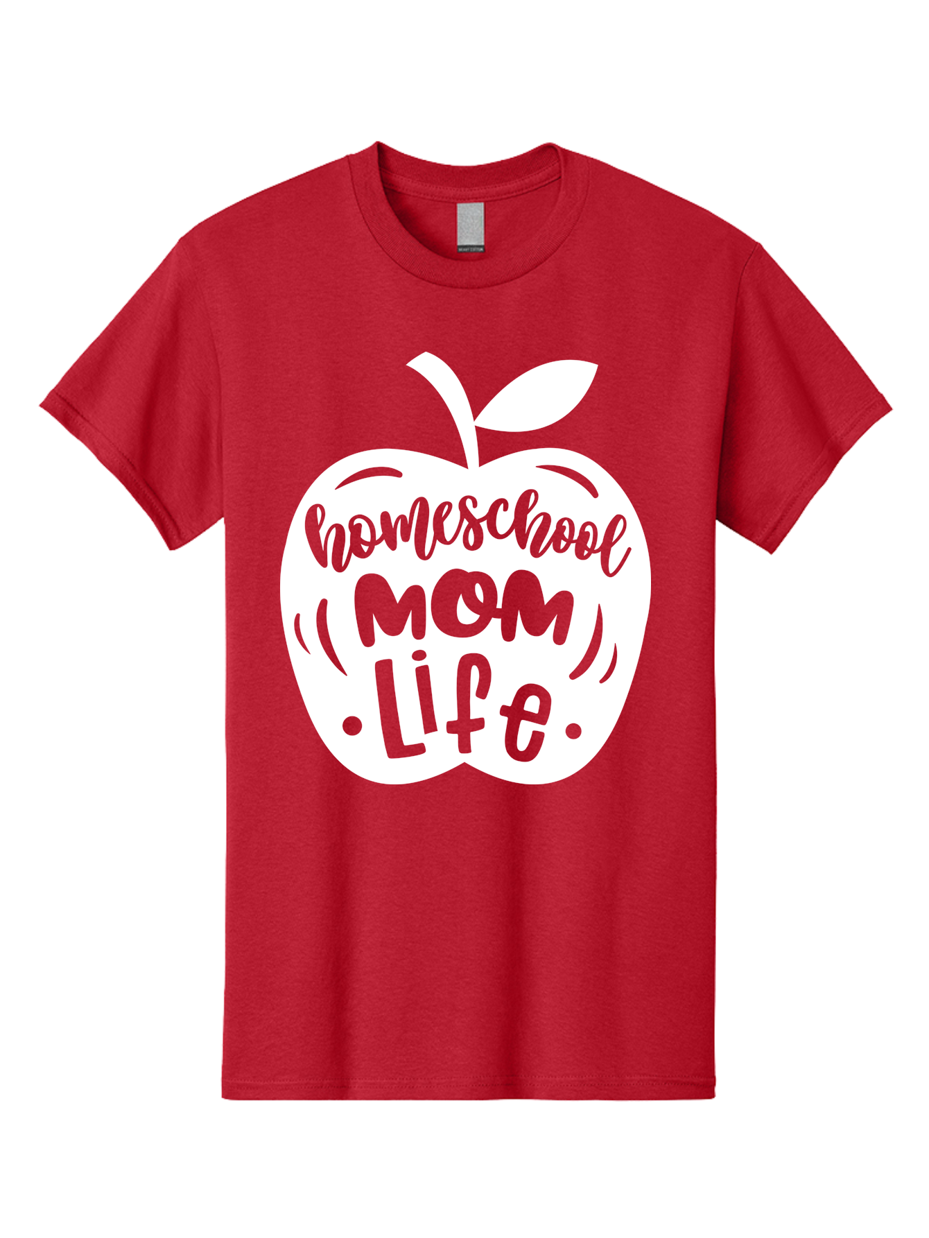 Homeschool-Mom-Life-1 Men'S Graphic Tee, 100% Cotton, Comfortable Casual Summer Wear, Machine Washable, Homeschool Mom Life, Apple Graphic, Homeschooling, Mom Life, Education, Parenting, Teaching, Learning, Green Apple Aab373 15