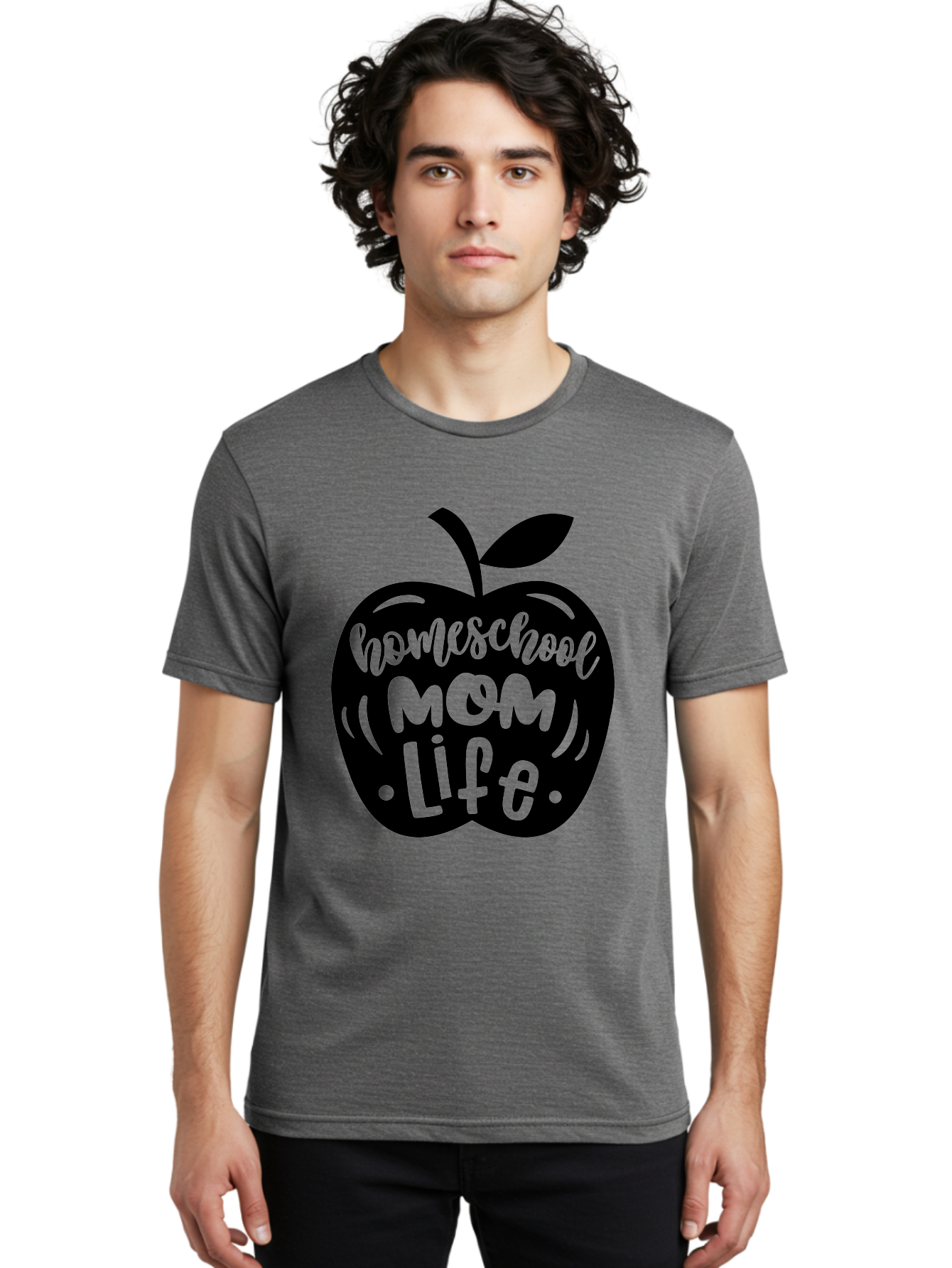 Homeschool-Mom-Life Men'S Graphic Tee, 100% Cotton, Comfortable Casual Summer Wear, Machine Washable, Homeschool Mom Life, Apple Graphic, Mom Life, Homeschooling, Education, Parenting, Motherhood, Apple Illustration, Custom Graphics Aab375 28