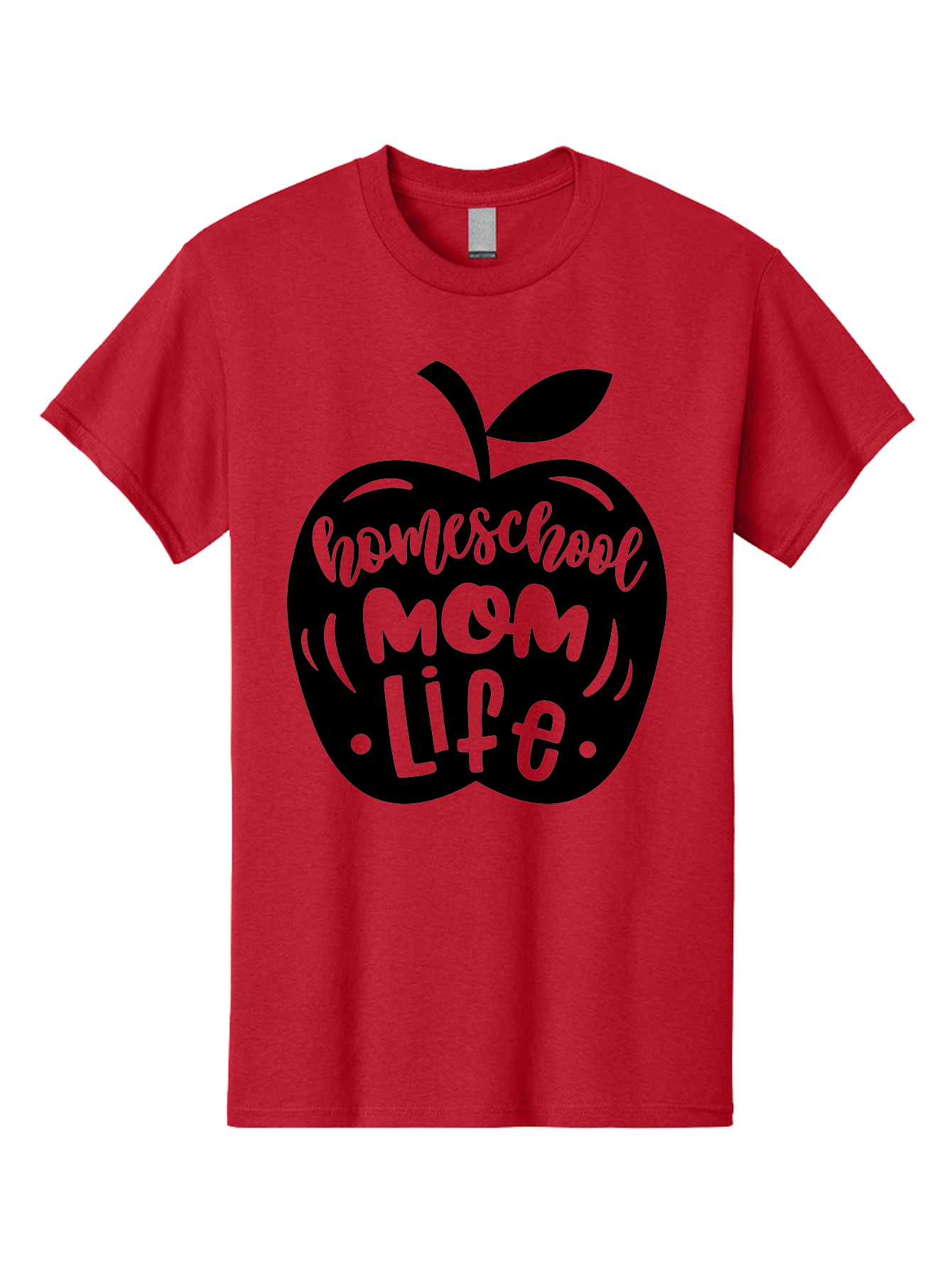 Homeschool-Mom-Life Men'S Graphic Tee, 100% Cotton, Comfortable Casual Summer Wear, Machine Washable, Homeschool Mom Life, Apple Graphic, Mom Life, Homeschooling, Education, Parenting, Motherhood, Apple Illustration, Custom Graphics Aab375 5