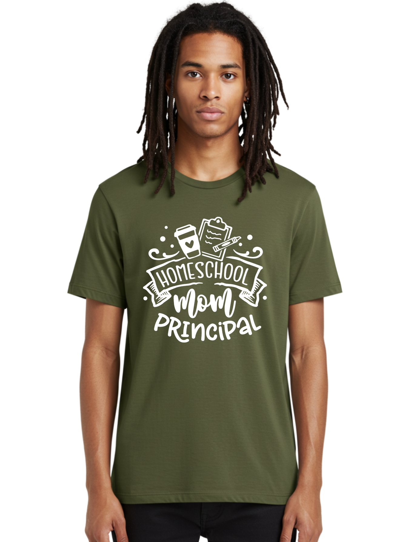Homeschool-Mom-Principal-2 Men'S Graphic Tee, 100% Cotton, Comfortable Casual Summer Wear, Machine Washable, Homeschool Mom, Principal, Education, Homeschooling, Mom Life, Coffee Lover, Learning, Teaching, Parenting, Family, Kids, Aab377 12