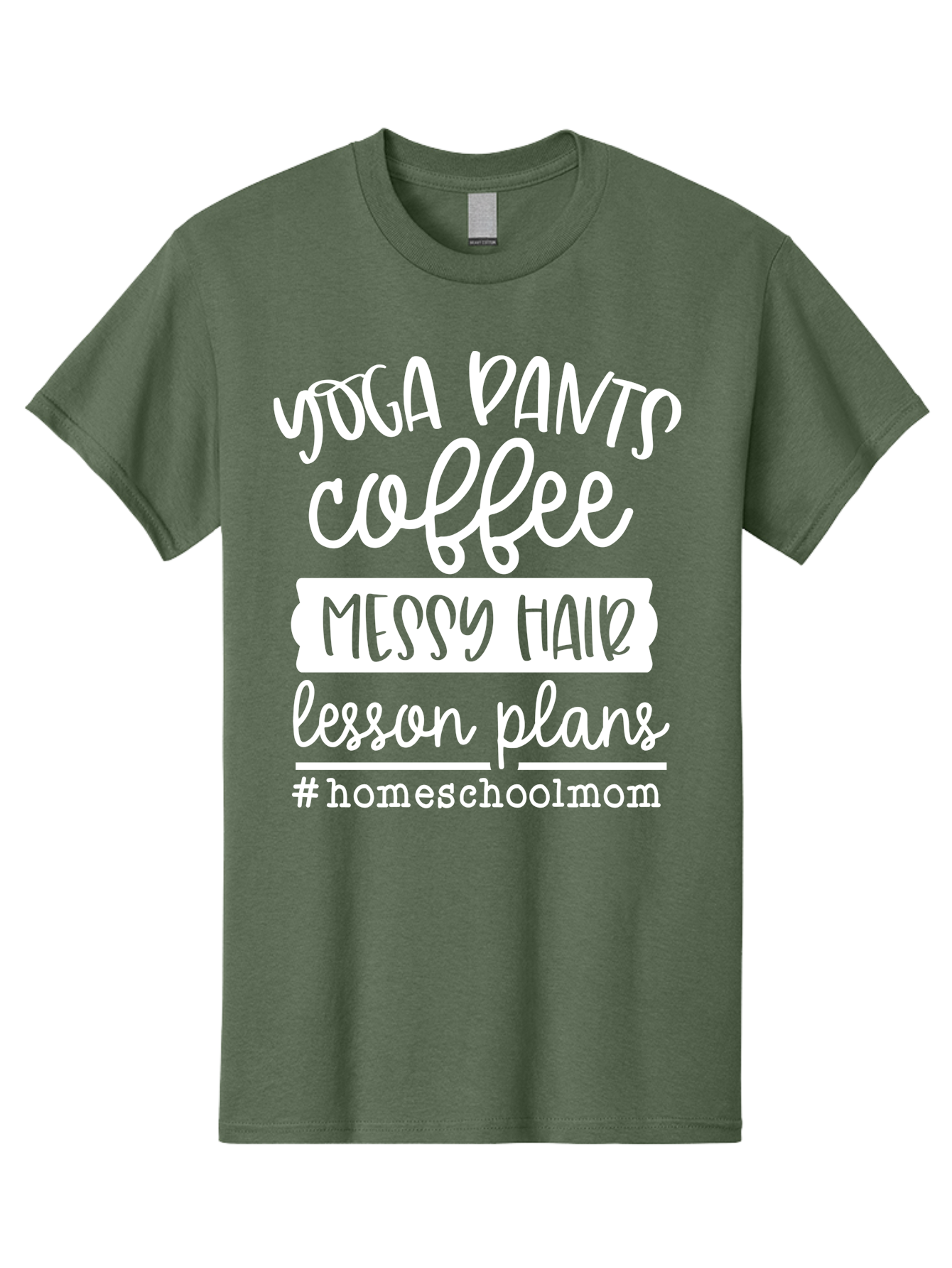 Homeschool-Mom Men'S Graphic Tee, 100% Cotton, Comfortable Casual Summer Wear, Machine Washable, Homeschool Mom, Yoga Pants, Coffee Fuel, Messy Hair, Lesson Plans, Homeschooling Lifestyle, Mom Life, Homeschool Routine, Coffee Lover Aab384 17