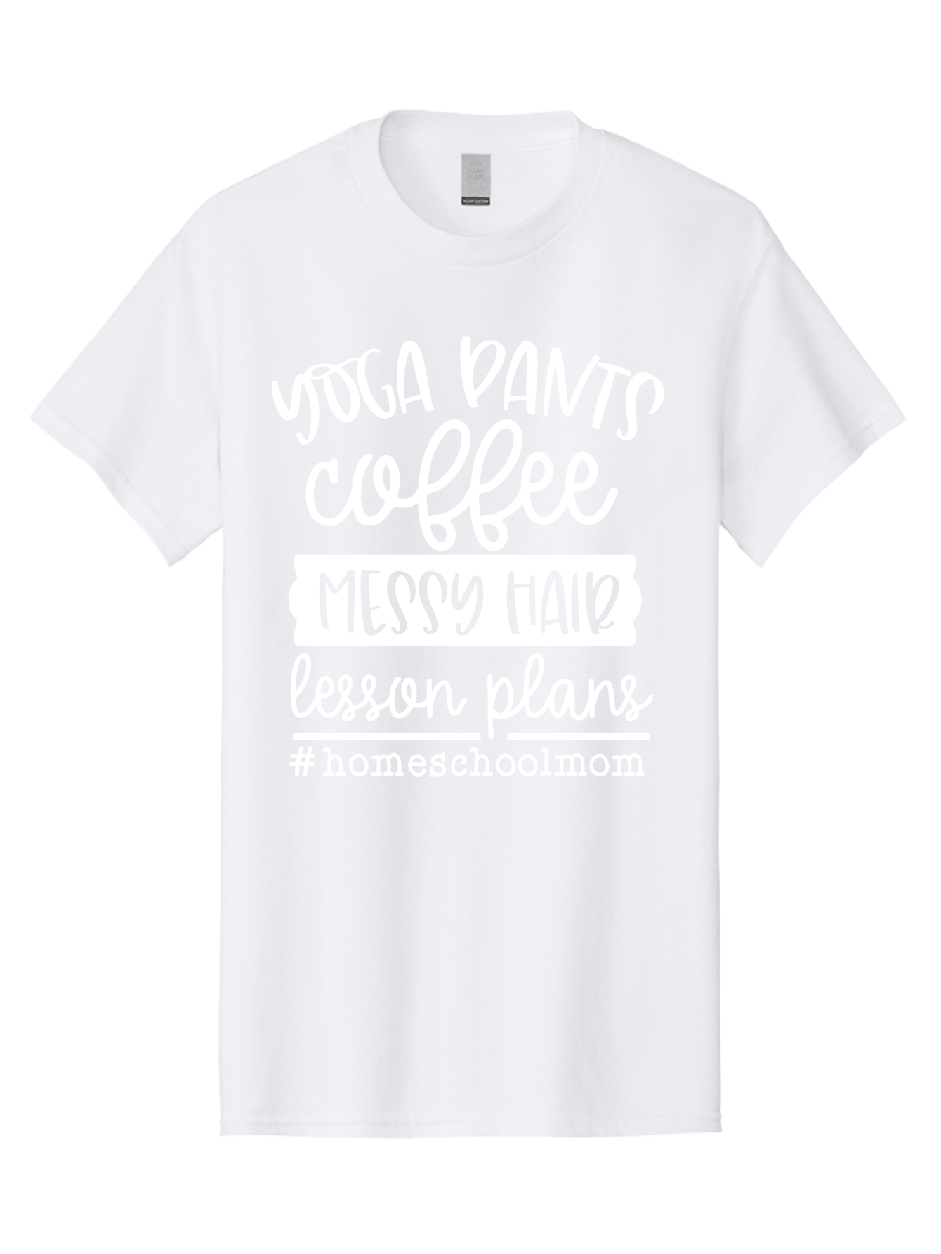 Homeschool-Mom Men'S Graphic Tee, 100% Cotton, Comfortable Casual Summer Wear, Machine Washable, Homeschool Mom, Yoga Pants, Coffee Fuel, Messy Hair, Lesson Plans, Homeschooling Lifestyle, Mom Life, Homeschool Routine, Coffee Lover Aab384 11