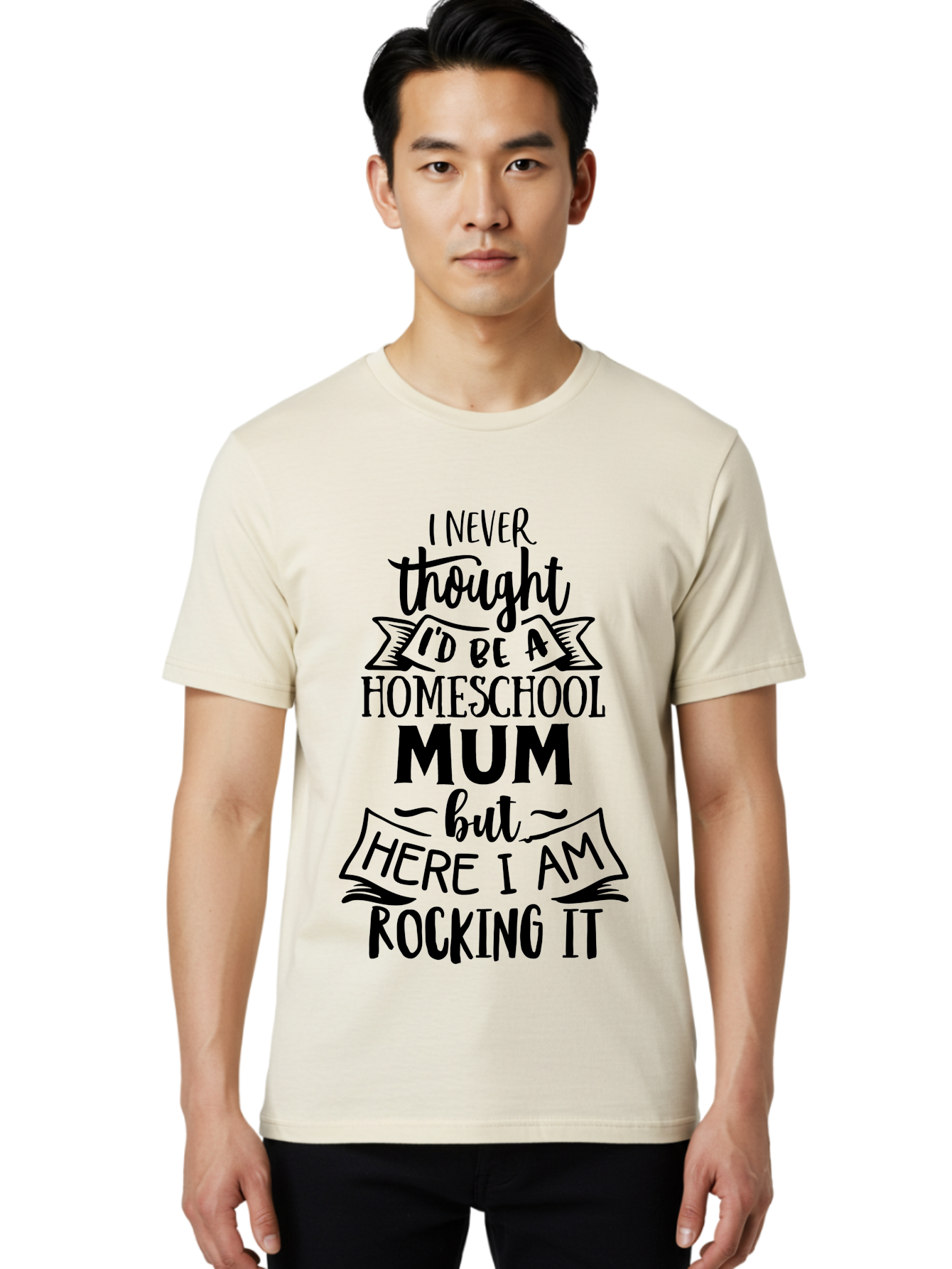 Homeschool-Mum-1 Men'S Graphic Tee, 100% Cotton, Comfortable Casual Summer Wear, Machine Washable, Homeschool Mum Quote, Inspirational Message, Parenting Journey, Homeschooling, Proud Moment, Education, Unconventional Path, Confident, Aab385 16