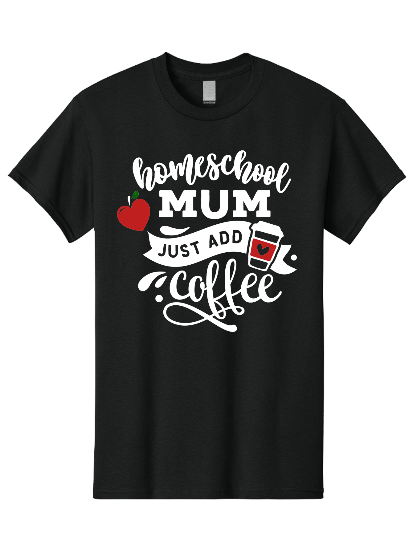 Homeschool-Mum-2 Men'S Graphic Tee, 100% Cotton, Comfortable Casual Summer Wear, Machine Washable, Homeschooling, Motherhood, Coffee Lover, Funny Quote, Homeschool Mum, Education, Parenting Humor, Coffee Cup, Apple Symbol, Inspirational Quote Aab386 21