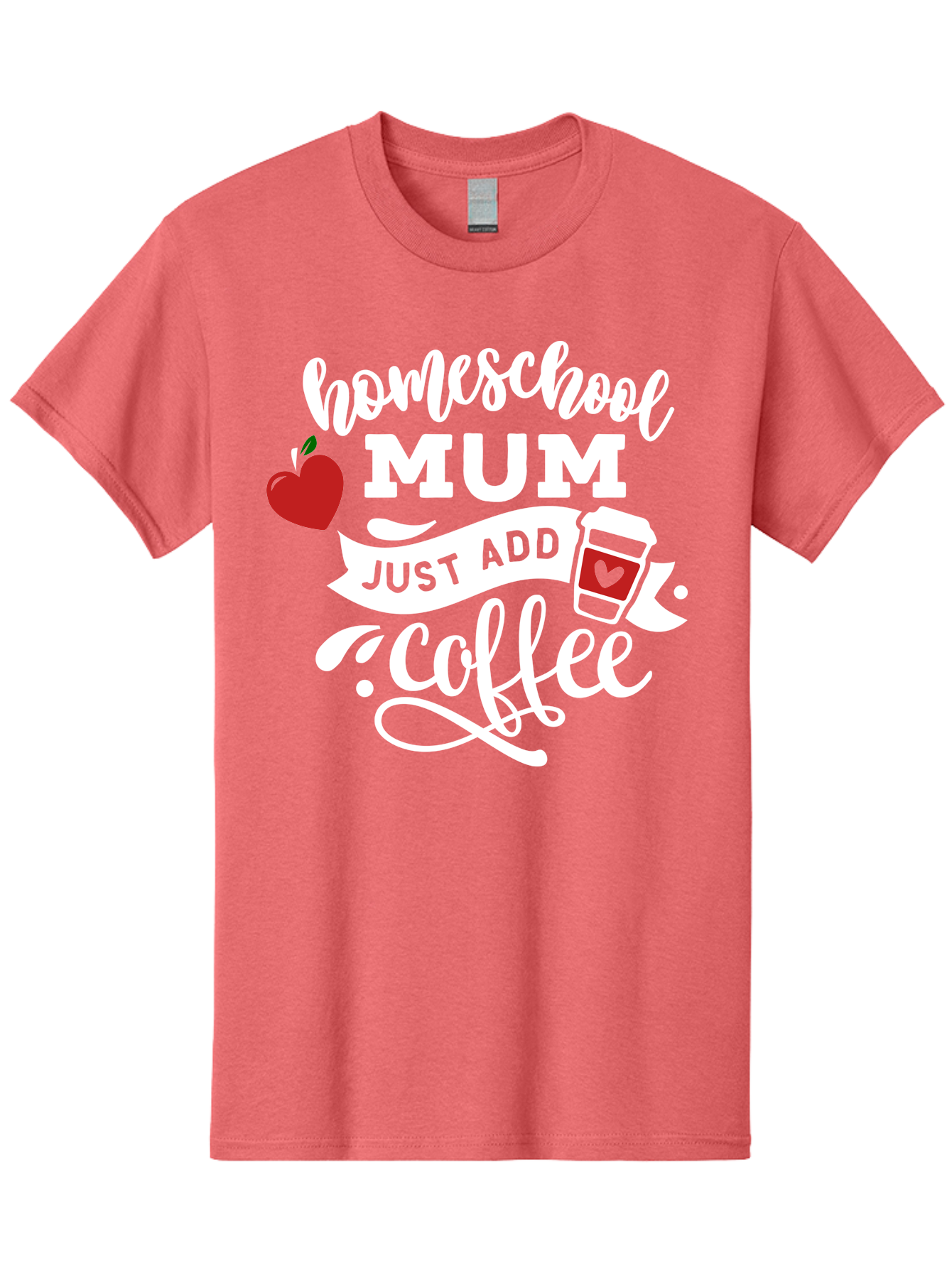 Homeschool-Mum-2 Men'S Graphic Tee, 100% Cotton, Comfortable Casual Summer Wear, Machine Washable, Homeschooling, Motherhood, Coffee Lover, Funny Quote, Homeschool Mum, Education, Parenting Humor, Coffee Cup, Apple Symbol, Inspirational Quote Aab386 23