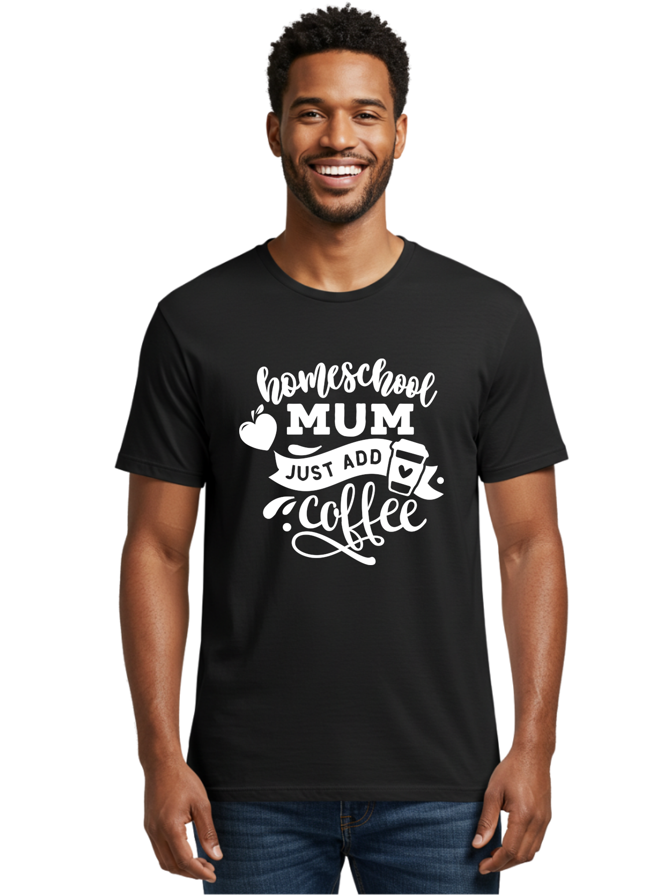 Homeschool-Mum-3 Men'S Graphic Tee, 100% Cotton, Comfortable Casual Summer Wear, Machine Washable, Homeschool Mom, Coffee Lover, Mom Life, Homeschooling, Coffee Addict, Mom Humor, Funny Quote, Inspirational Quote, Motherhood, Parenting Aab387 16