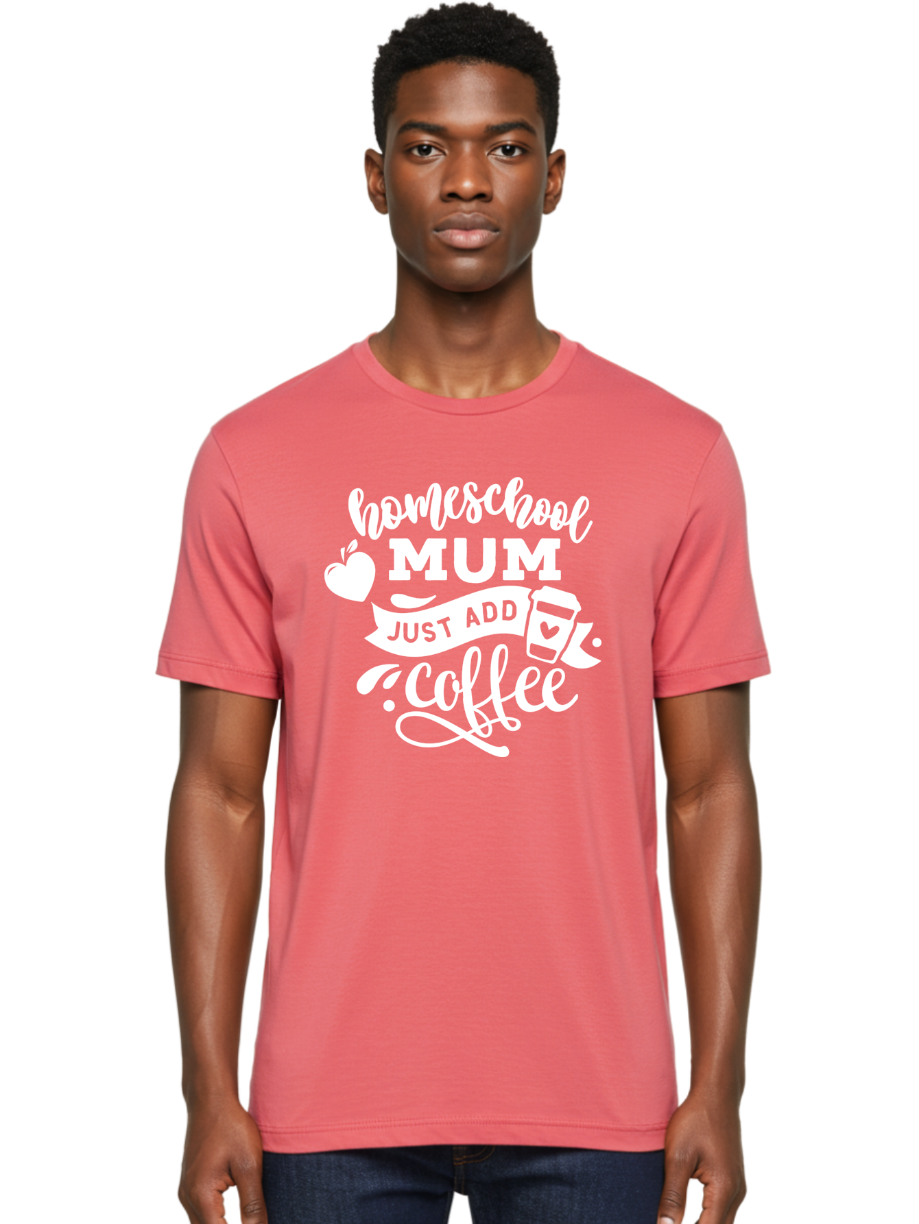 Homeschool-Mum-3 Men'S Graphic Tee, 100% Cotton, Comfortable Casual Summer Wear, Machine Washable, Homeschool Mom, Coffee Lover, Mom Life, Homeschooling, Coffee Addict, Mom Humor, Funny Quote, Inspirational Quote, Motherhood, Parenting Aab387 6