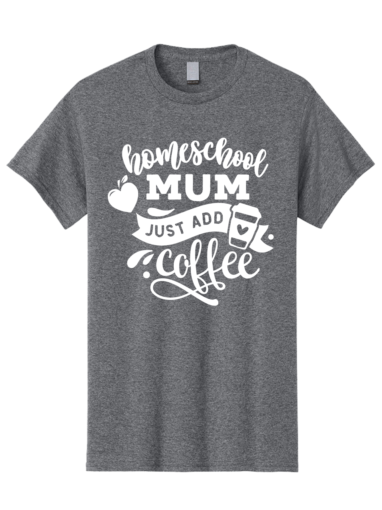 Homeschool-Mum-3 Men'S Graphic Tee, 100% Cotton, Comfortable Casual Summer Wear, Machine Washable, Homeschool Mom, Coffee Lover, Mom Life, Homeschooling, Coffee Addict, Mom Humor, Funny Quote, Inspirational Quote, Motherhood, Parenting Aab387 3
