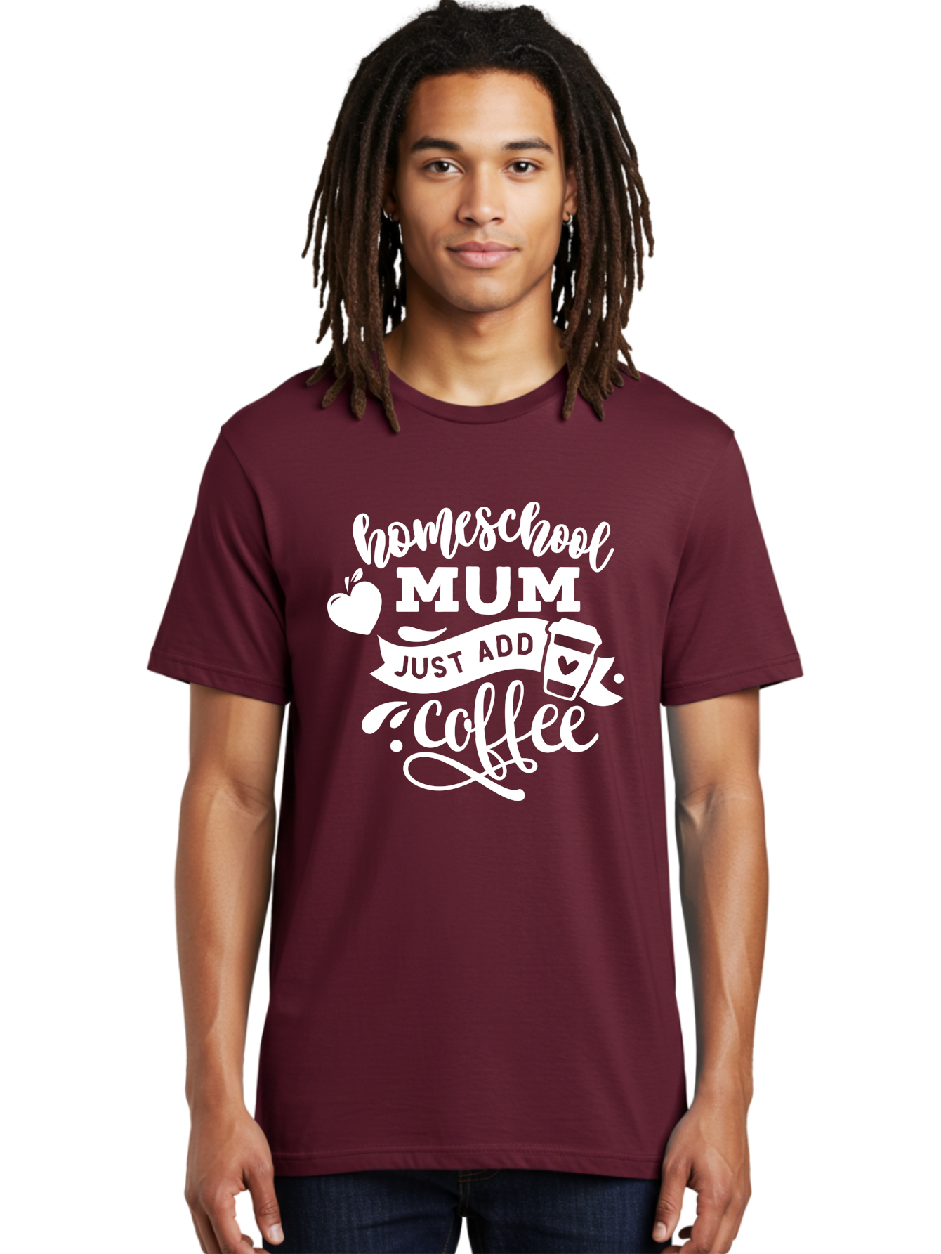 Homeschool-Mum-3 Men'S Graphic Tee, 100% Cotton, Comfortable Casual Summer Wear, Machine Washable, Homeschool Mom, Coffee Lover, Mom Life, Homeschooling, Coffee Addict, Mom Humor, Funny Quote, Inspirational Quote, Motherhood, Parenting Aab387 14