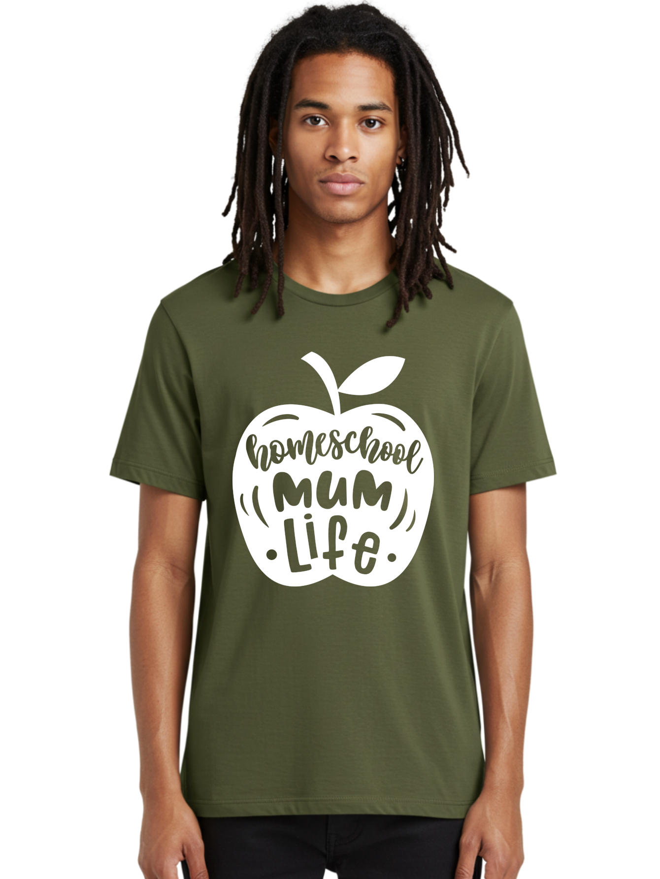 Homeschool-Mum-Life Men'S Graphic Tee, 100% Cotton, Comfortable Casual Summer Wear, Machine Washable, Homeschool Mum Life, Apple Graphic, Homeschooling Mother, Education, Parenting, Personalized Learning Aab392 8