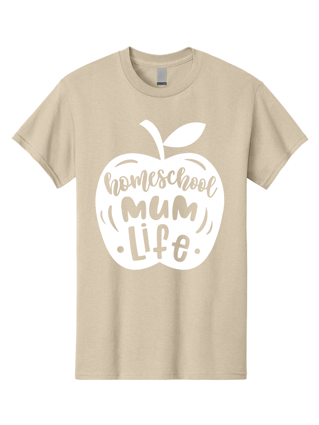 Homeschool-Mum-Life Men'S Graphic Tee, 100% Cotton, Comfortable Casual Summer Wear, Machine Washable, Homeschool Mum Life, Apple Graphic, Homeschooling Mother, Education, Parenting, Personalized Learning Aab392 25