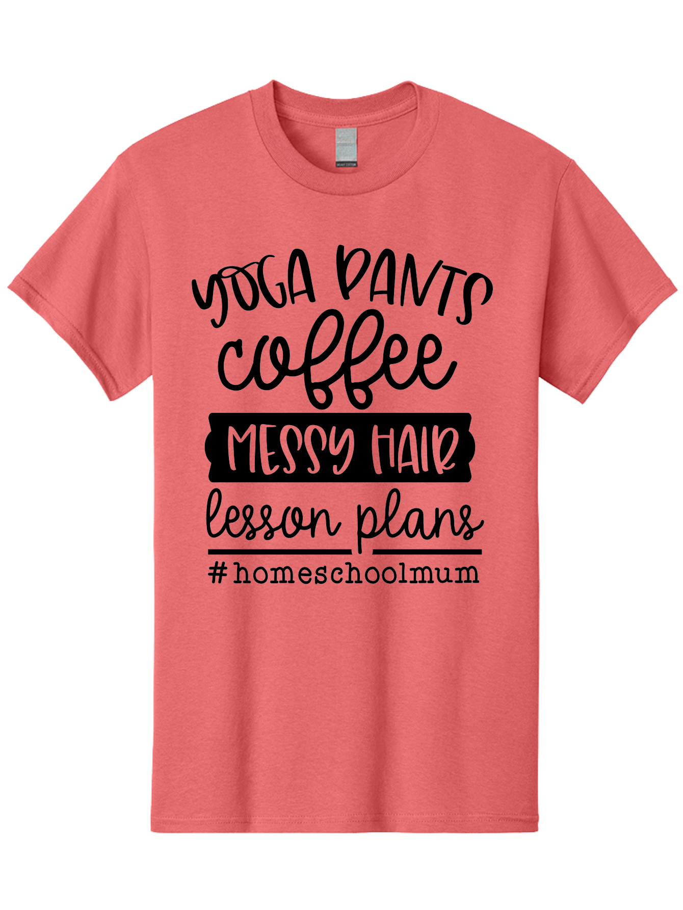 Homeschoolmum Men'S Graphic Tee, 100% Cotton, Comfortable Casual Summer Wear, Machine Washable, Homeschool Mom Lifestyle, Yoga Pants, Coffee, Messy Hair, Lesson Plans, Homeschooling, Mom Life, Parenting, Education, Teaching Aab400 25