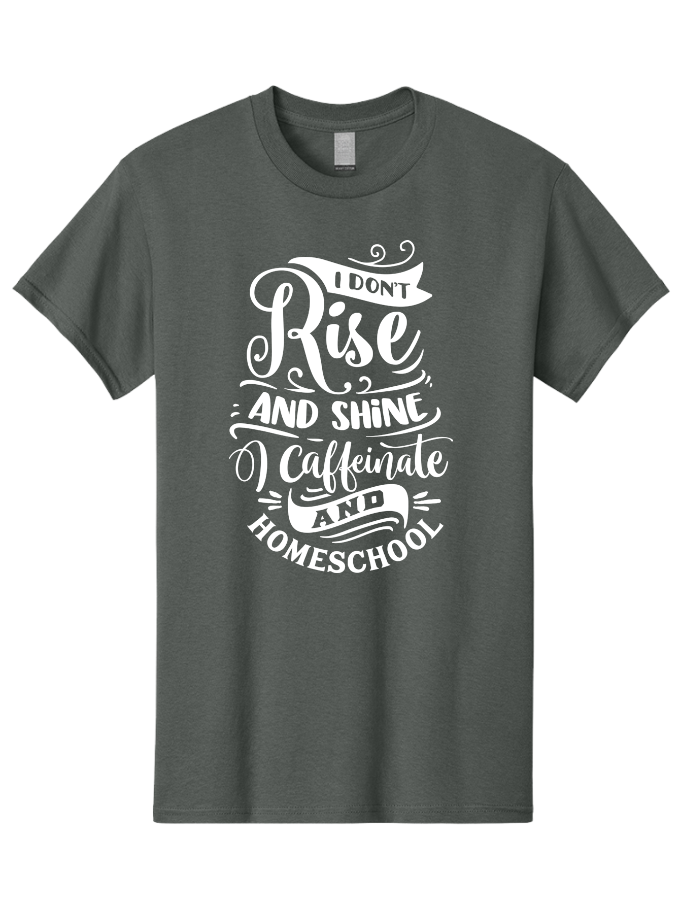 I-Don-T-Rise-And-Shine-I-Caffeinate-And-Homeschool Men'S Graphic Tee, 100% Cotton, Comfortable Casual Summer Wear, Machine Washable, Homeschooling Humor, Funny Homeschool Quotes, Coffee Fueled, Caffeinated Homeschooler, Parenting Memes, Aab402 11