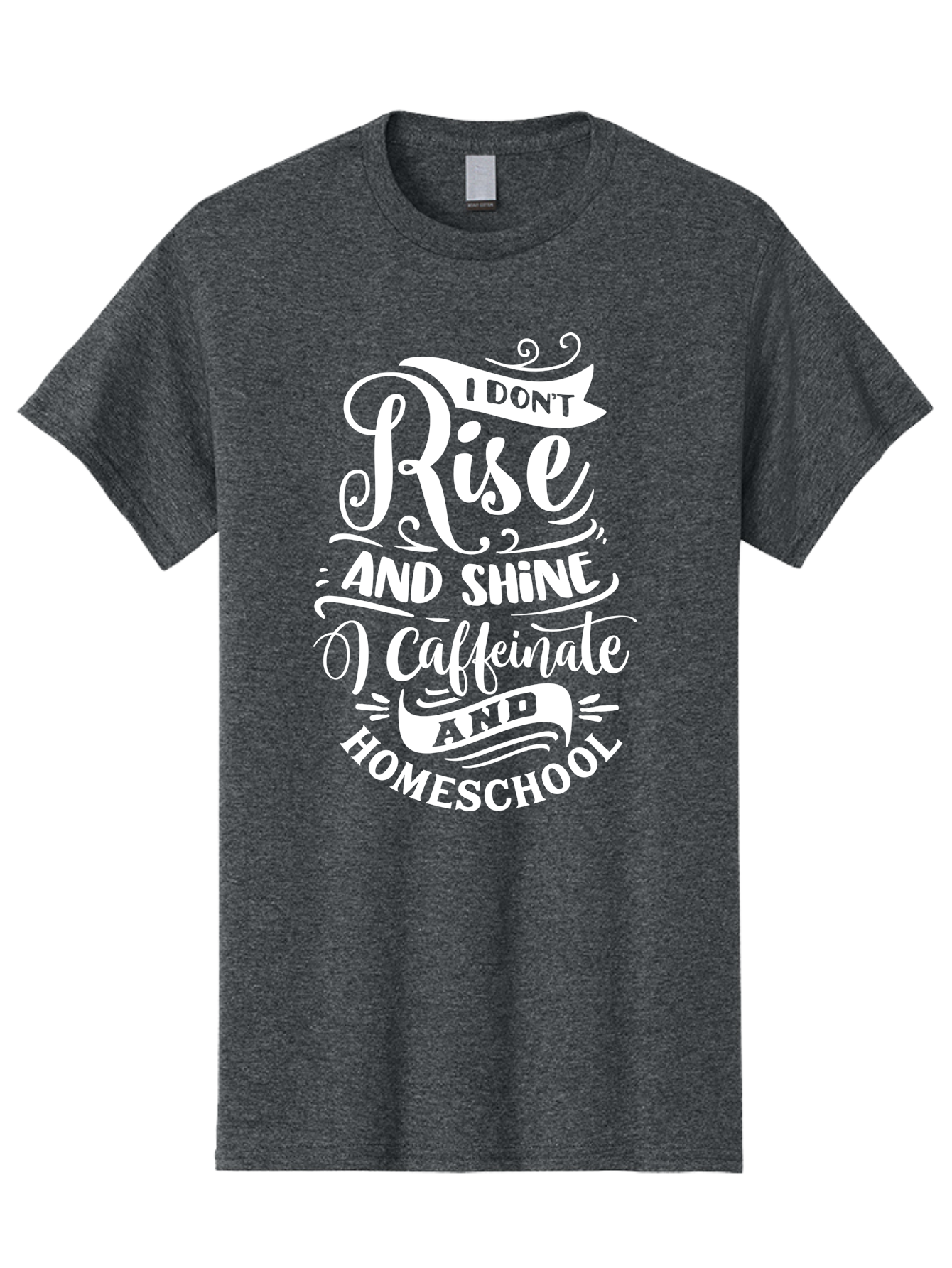 I-Don-T-Rise-And-Shine-I-Caffeinate-And-Homeschool Men'S Graphic Tee, 100% Cotton, Comfortable Casual Summer Wear, Machine Washable, Homeschooling Humor, Funny Homeschool Quotes, Coffee Fueled, Caffeinated Homeschooler, Parenting Memes, Aab402 3