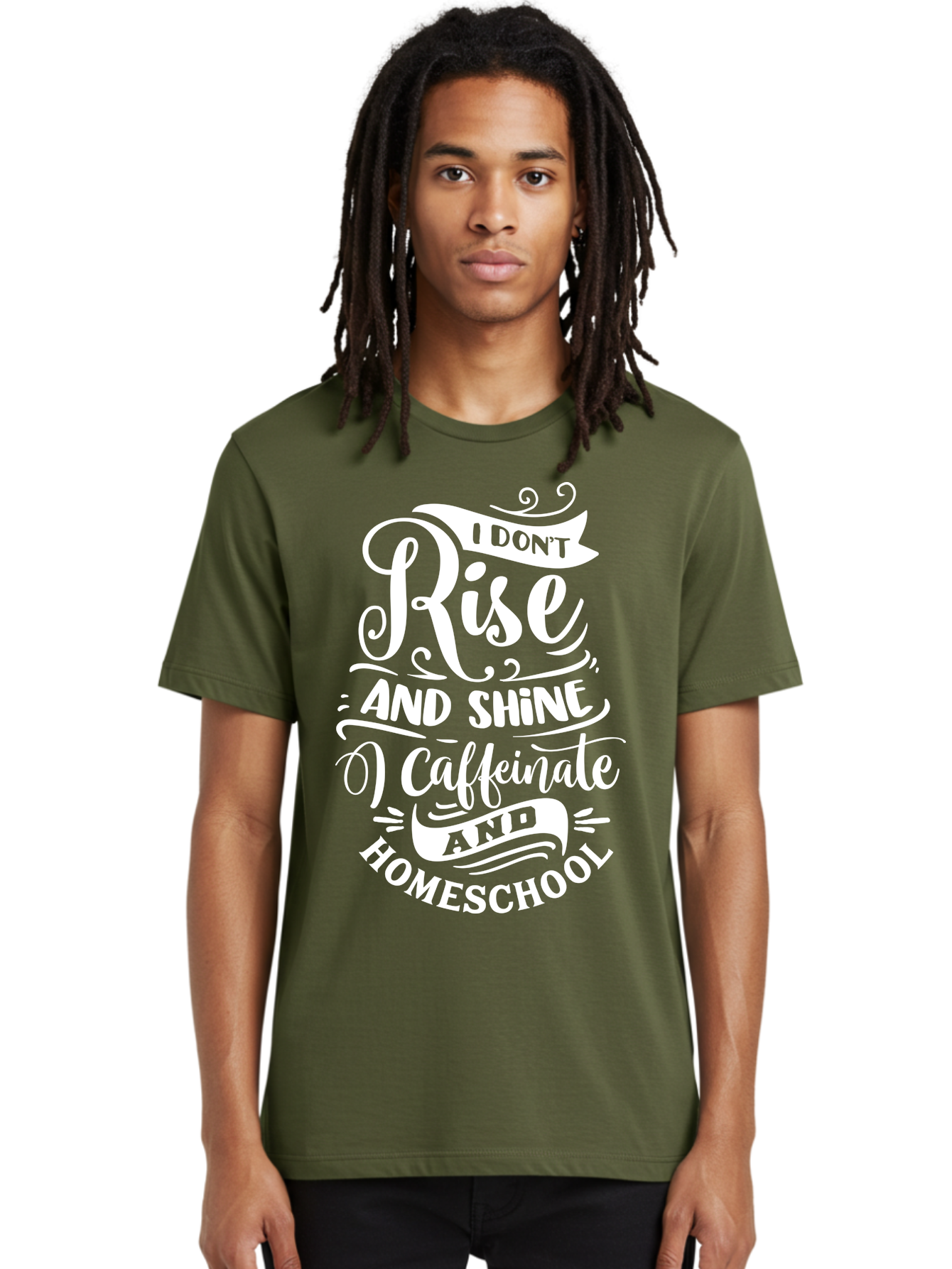 I-Don-T-Rise-And-Shine-I-Caffeinate-And-Homeschool Men'S Graphic Tee, 100% Cotton, Comfortable Casual Summer Wear, Machine Washable, Homeschooling Humor, Funny Homeschool Quotes, Coffee Fueled, Caffeinated Homeschooler, Parenting Memes, Aab402 20