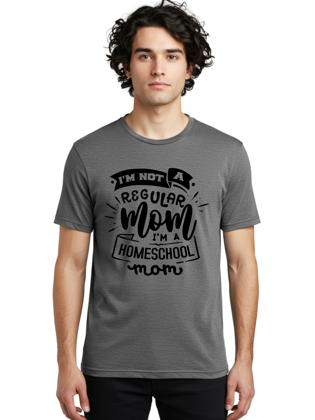 I-M-Not-A-Regular-Mom-I-M-A-Homeschool-Mom-1 Men'S Graphic Tee, 100% Cotton, Comfortable Casual Summer Wear, Machine Washable, Homeschool Mom, Proud Mom, Alternative Education, Parenting Quote, Inspirational Quote, Mom Life, Homeschooling, Aab403 26