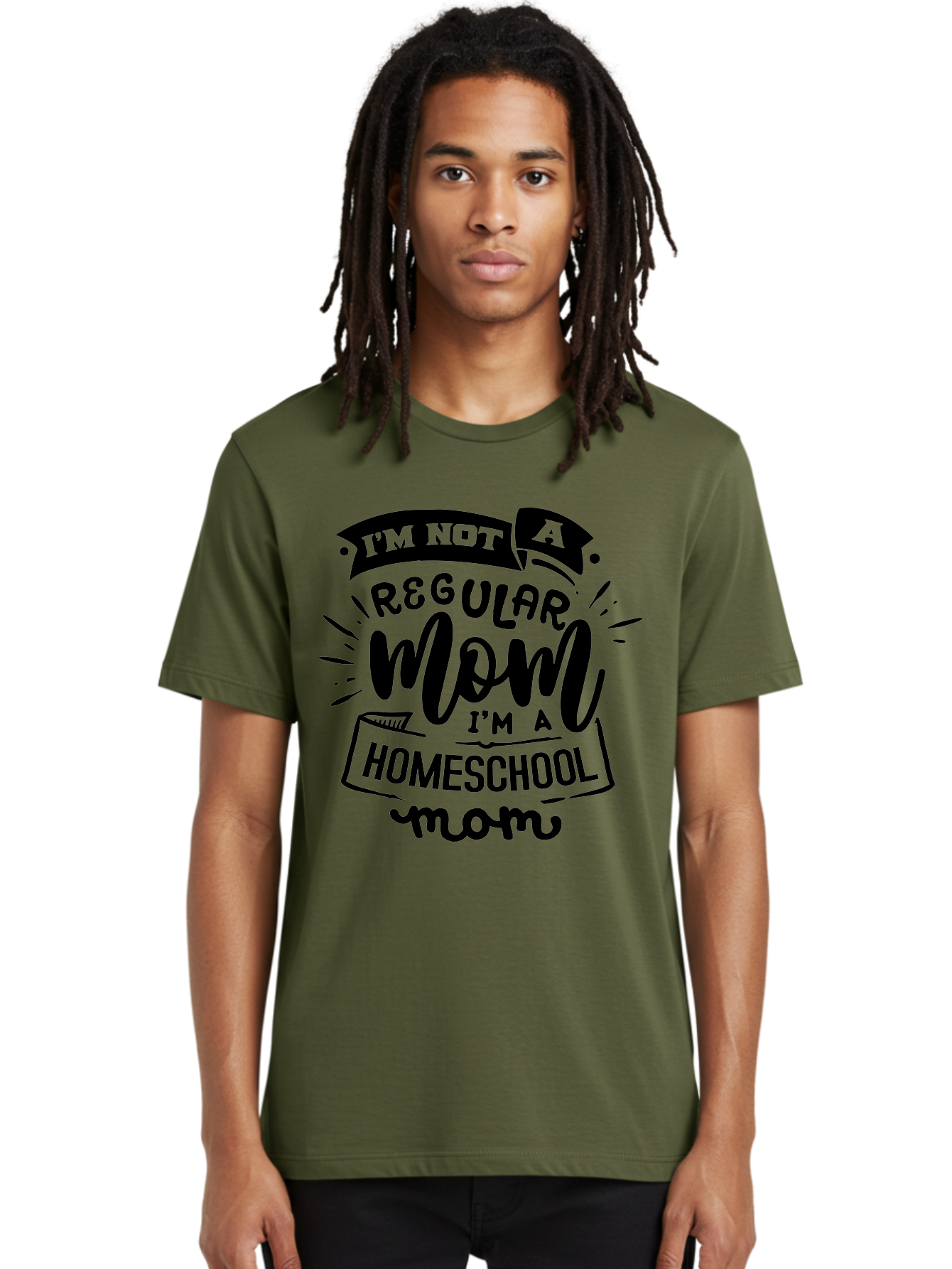 I-M-Not-A-Regular-Mom-I-M-A-Homeschool-Mom-1 Men'S Graphic Tee, 100% Cotton, Comfortable Casual Summer Wear, Machine Washable, Homeschool Mom, Proud Mom, Alternative Education, Parenting Quote, Inspirational Quote, Mom Life, Homeschooling, Aab403 12