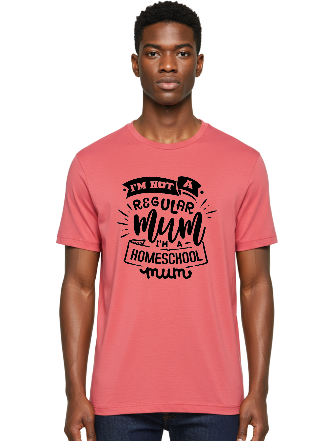 I-M-Not-A-Regular-Mum-I-M-A-Homeschool-Mum-1 Men'S Graphic Tee, 100% Cotton, Comfortable Casual Summer Wear, Machine Washable, Homeschool Mom, Proud Parent, Education At Home, Mom Life, Homeschooling Journey, Alternative Education, Aab405 8