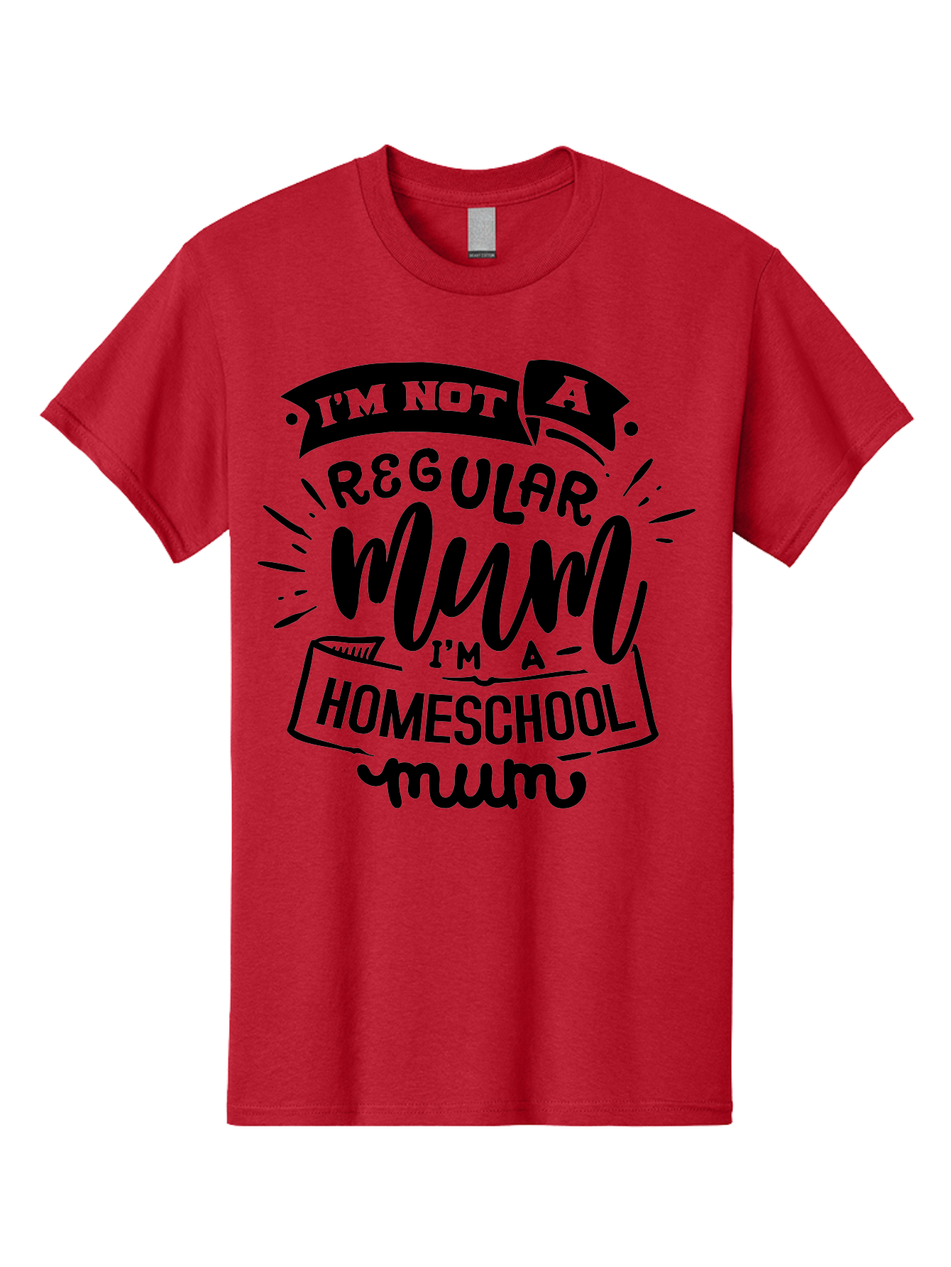 I-M-Not-A-Regular-Mum-I-M-A-Homeschool-Mum-1 Men'S Graphic Tee, 100% Cotton, Comfortable Casual Summer Wear, Machine Washable, Homeschool Mom, Proud Parent, Education At Home, Mom Life, Homeschooling Journey, Alternative Education, Aab405 5