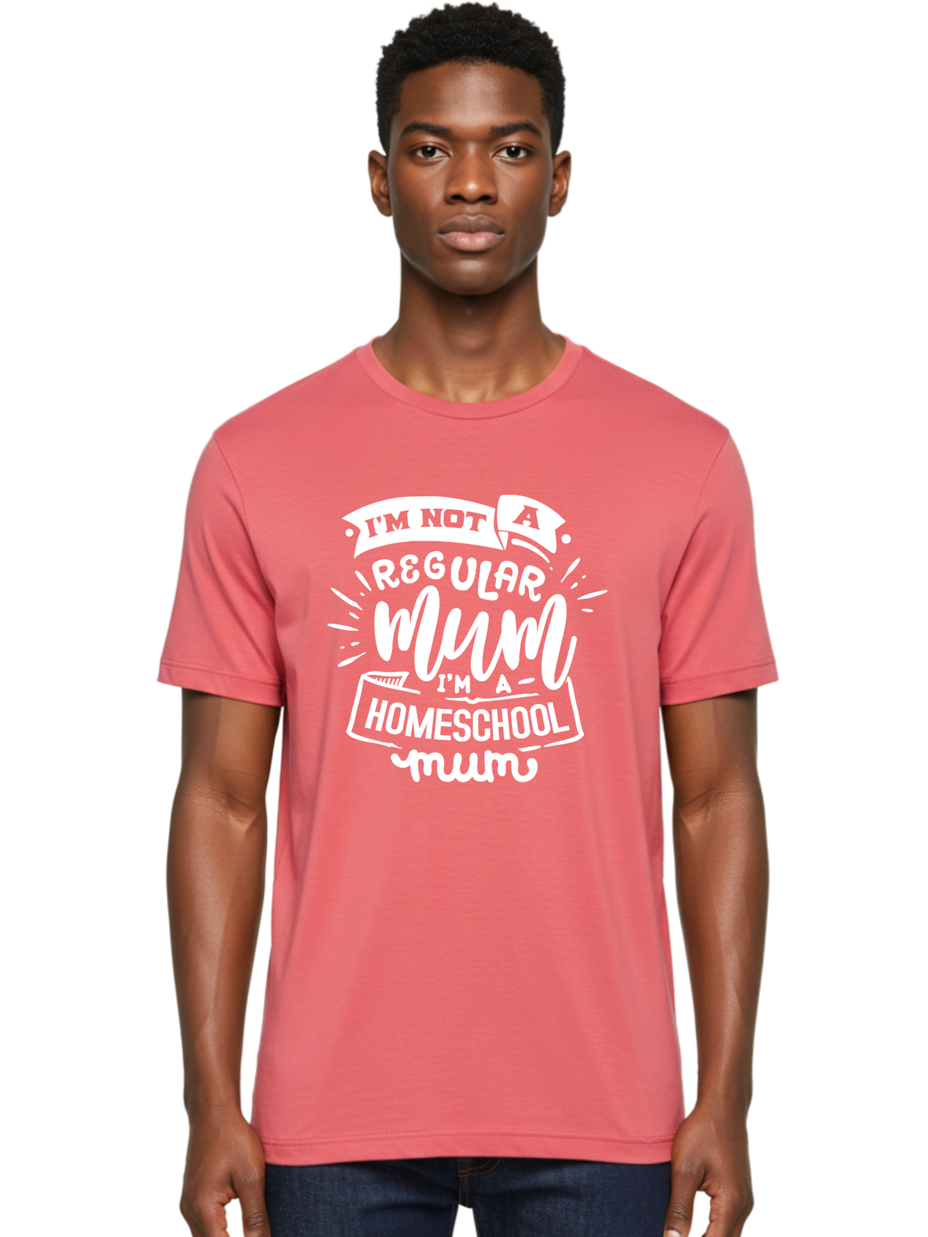 I-M-Not-A-Regular-Mum-I-M-A-Homeschool-Mum Men'S Graphic Tee, 100% Cotton, Comfortable Casual Summer Wear, Machine Washable, Homeschool Mom, Proud Parent, Alternative Education, Mom Life, Homeschooling, Parenting Tips, Education At Home, Aab406 12