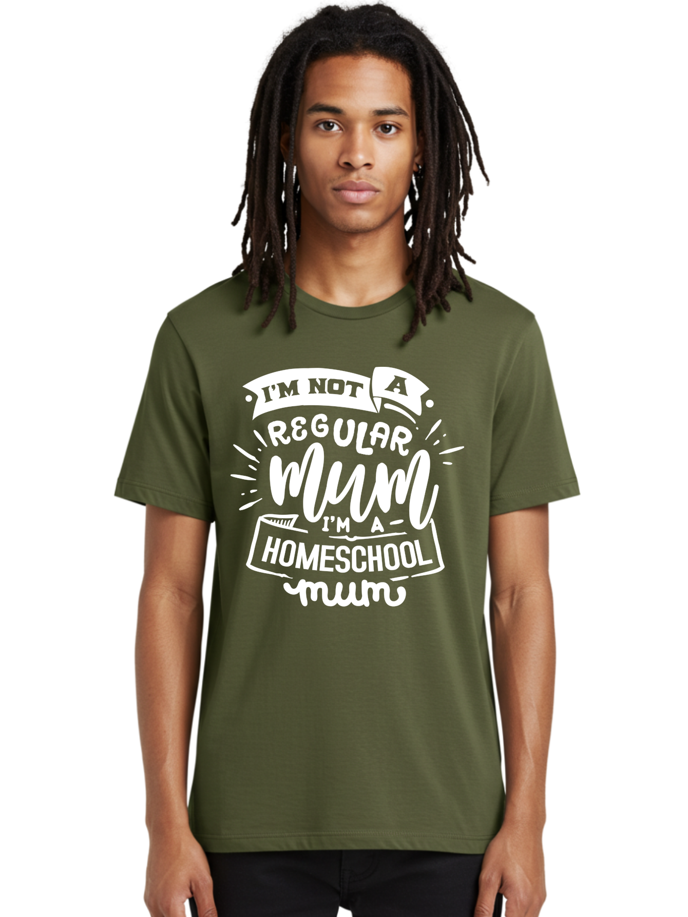 I-M-Not-A-Regular-Mum-I-M-A-Homeschool-Mum Men'S Graphic Tee, 100% Cotton, Comfortable Casual Summer Wear, Machine Washable, Homeschool Mom, Proud Parent, Alternative Education, Mom Life, Homeschooling, Parenting Tips, Education At Home, Aab406 10