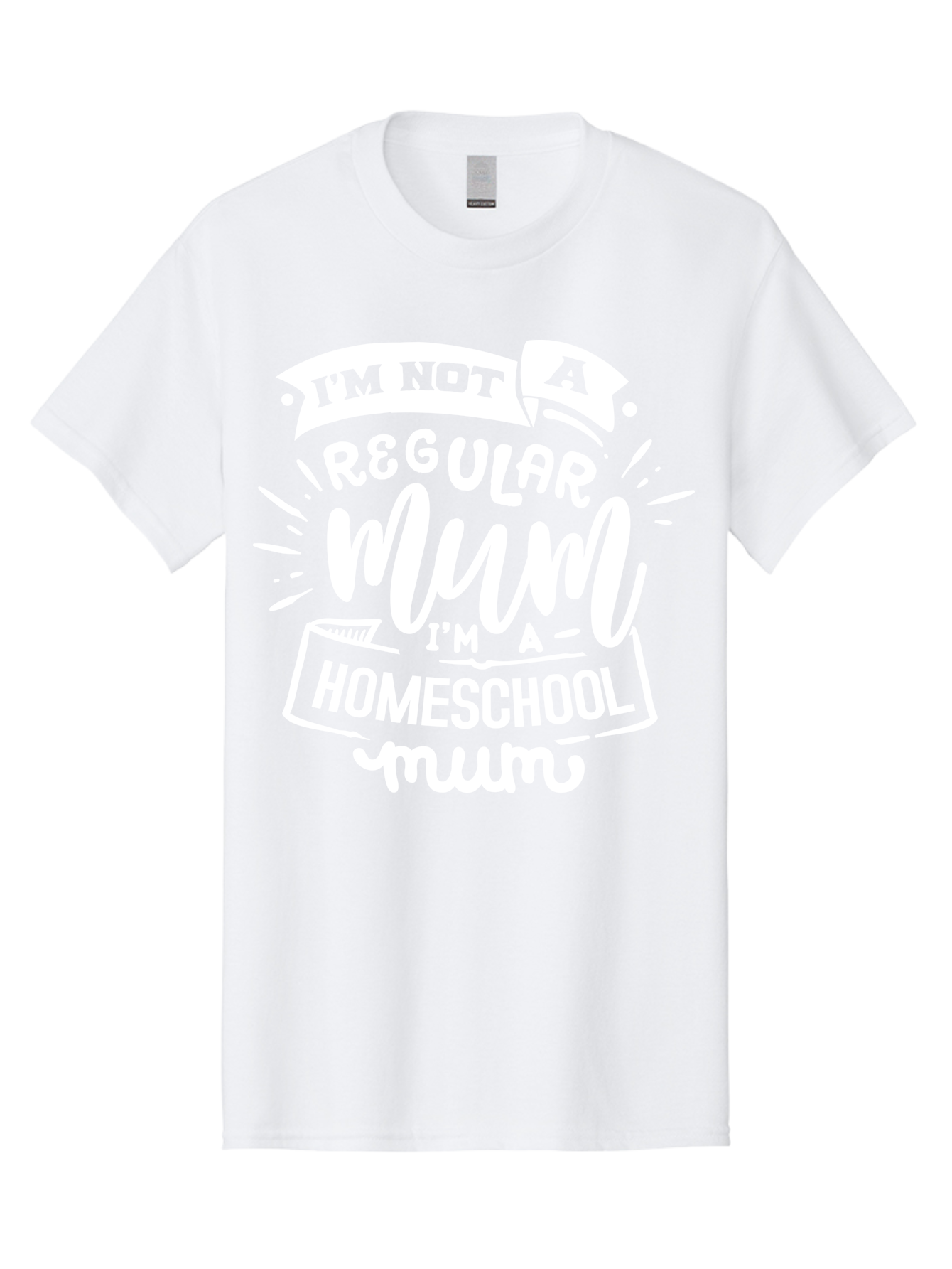 I-M-Not-A-Regular-Mum-I-M-A-Homeschool-Mum Men'S Graphic Tee, 100% Cotton, Comfortable Casual Summer Wear, Machine Washable, Homeschool Mom, Proud Parent, Alternative Education, Mom Life, Homeschooling, Parenting Tips, Education At Home, Aab406 23
