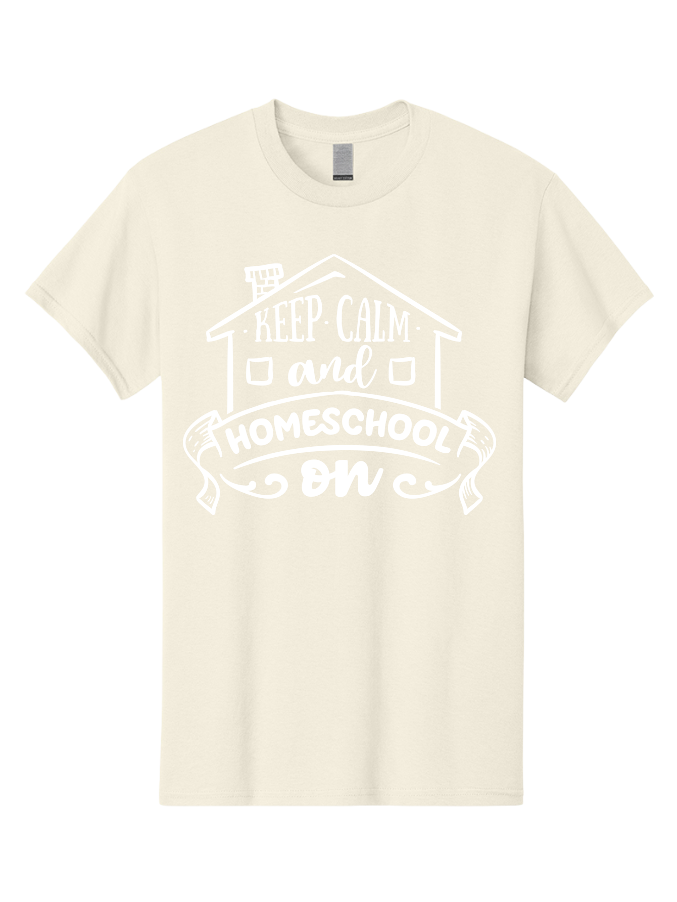 Keep-Calm-And-Homeschool-On Men'S Graphic Tee, 100% Cotton, Comfortable Casual Summer Wear, Machine Washable, Homeschooling, Homeschool, Keep Calm, Homeschool On, Alternative Education, Home Education, Learning At Home, Family Education, Aab408 25