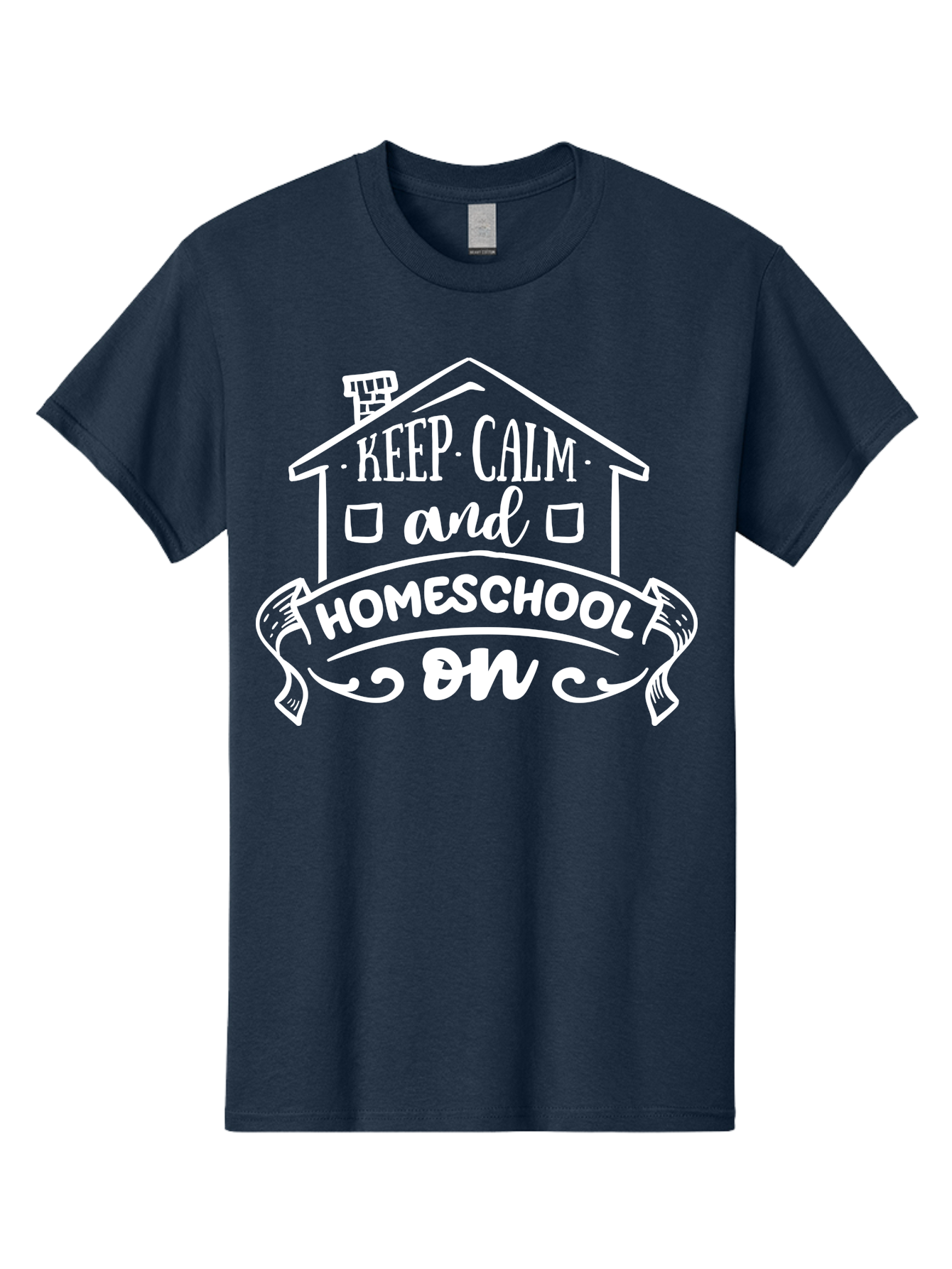 Keep-Calm-And-Homeschool-On Men'S Graphic Tee, 100% Cotton, Comfortable Casual Summer Wear, Machine Washable, Homeschooling, Homeschool, Keep Calm, Homeschool On, Alternative Education, Home Education, Learning At Home, Family Education, Aab408 11