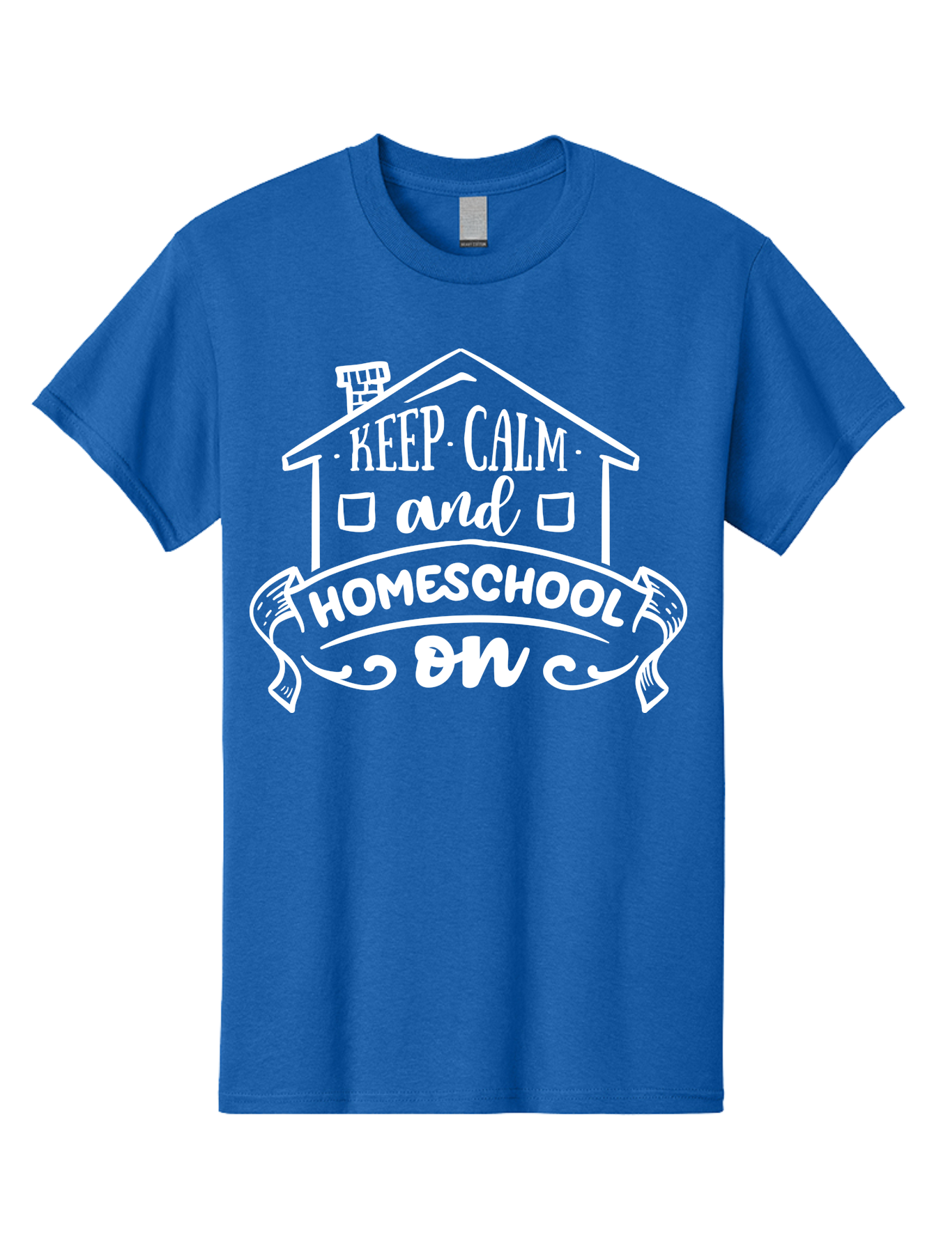 Keep-Calm-And-Homeschool-On Men'S Graphic Tee, 100% Cotton, Comfortable Casual Summer Wear, Machine Washable, Homeschooling, Homeschool, Keep Calm, Homeschool On, Alternative Education, Home Education, Learning At Home, Family Education, Aab408 27