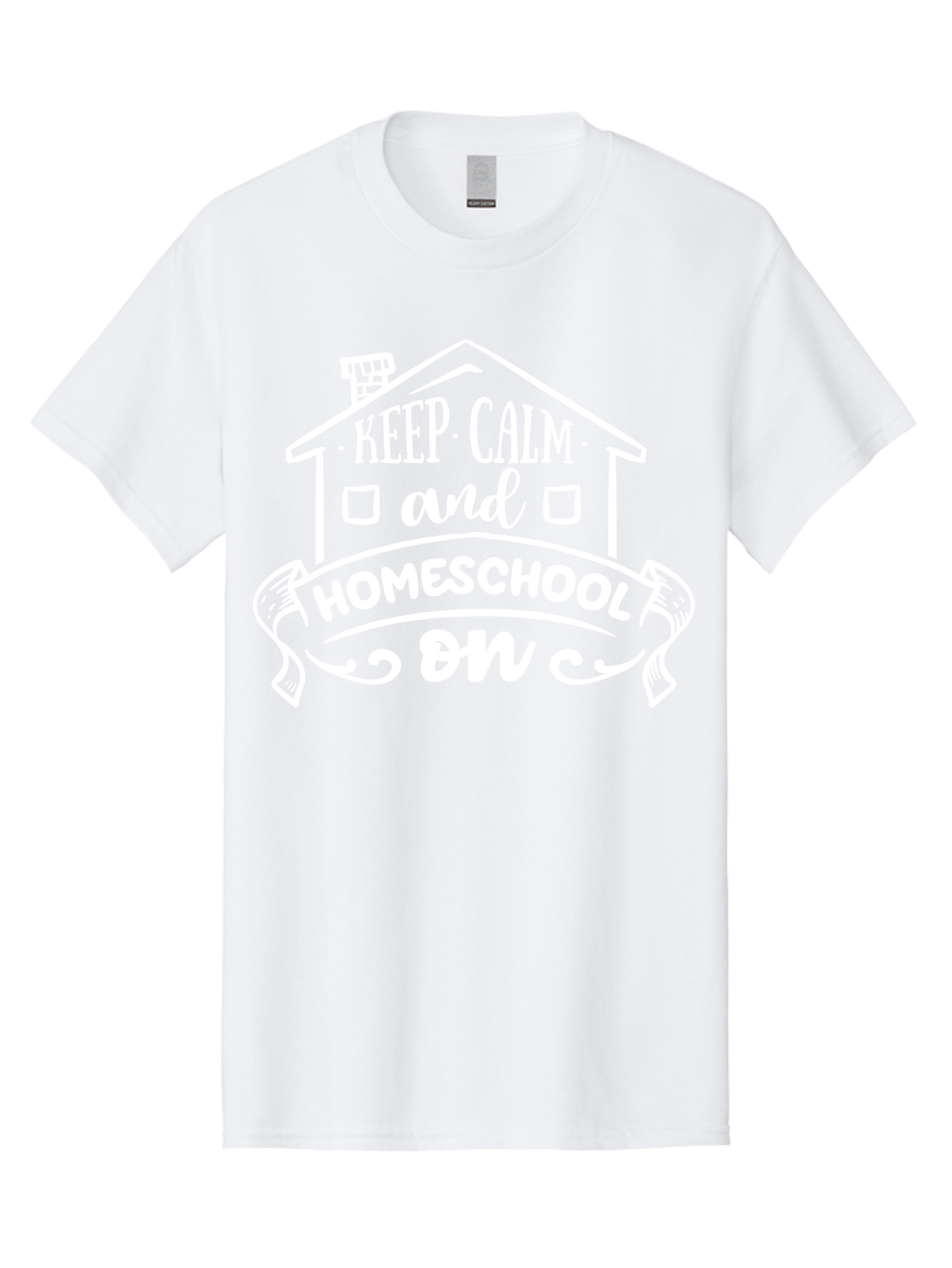 Keep-Calm-And-Homeschool-On Men'S Graphic Tee, 100% Cotton, Comfortable Casual Summer Wear, Machine Washable, Homeschooling, Homeschool, Keep Calm, Homeschool On, Alternative Education, Home Education, Learning At Home, Family Education, Aab408 7