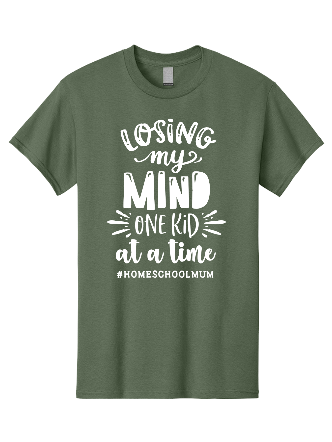 Losing-My-Mind-One-Kid-At-A-Time Men'S Graphic Tee, 100% Cotton, Comfortable Casual Summer Wear, Machine Washable, Homeschool Mom, Parenting Struggles, Humorous Quote, Motherhood Challenges, Parenting Life Aab411 15