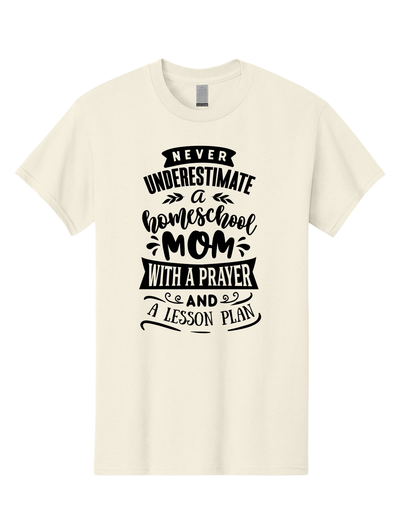 Never-Underestimate-Mom Men'S Graphic Tee, 100% Cotton, Comfortable Casual Summer Wear, Machine Washable, Homeschool Mom, Inspirational Quote, Motivational Phrase, Homeschooling, Prayer, Lesson Plan, Strong Mother, Dedicated Educator, Aab415 27