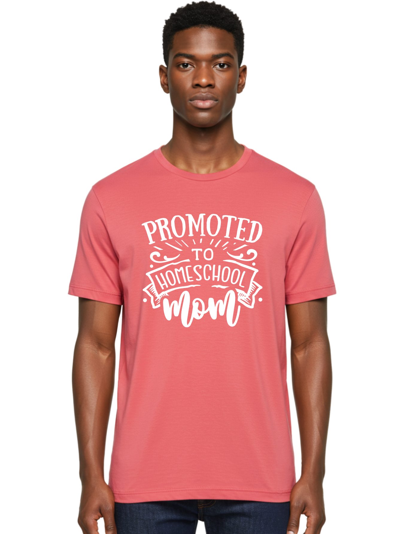 Promoted-To-Homeschool-Mom Men'S Graphic Tee, 100% Cotton, Comfortable Casual Summer Wear, Machine Washable, Homeschool Mom, Education At Home, Parenting Journey, Alternative Schooling, Mom Life, Family Learning, Personalized Education, Aab418 26