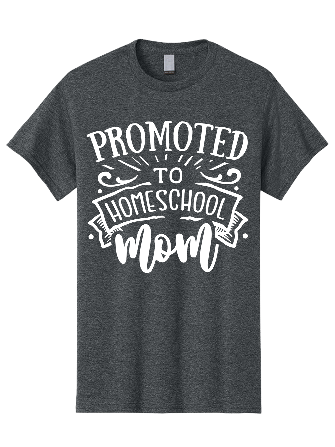 Promoted-To-Homeschool-Mom Men'S Graphic Tee, 100% Cotton, Comfortable Casual Summer Wear, Machine Washable, Homeschool Mom, Education At Home, Parenting Journey, Alternative Schooling, Mom Life, Family Learning, Personalized Education, Aab418 17