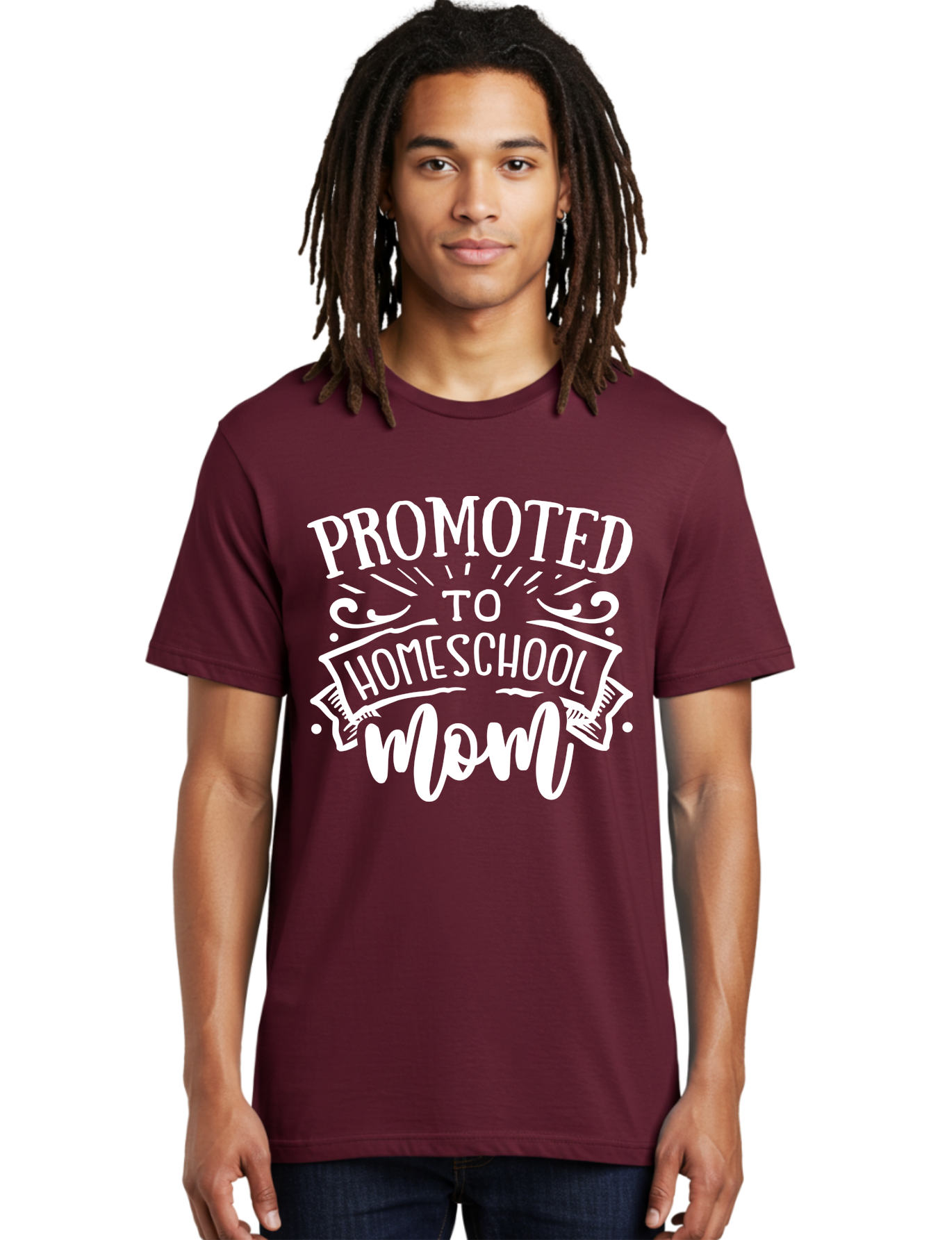 Promoted-To-Homeschool-Mom Men'S Graphic Tee, 100% Cotton, Comfortable Casual Summer Wear, Machine Washable, Homeschool Mom, Education At Home, Parenting Journey, Alternative Schooling, Mom Life, Family Learning, Personalized Education, Aab418 12