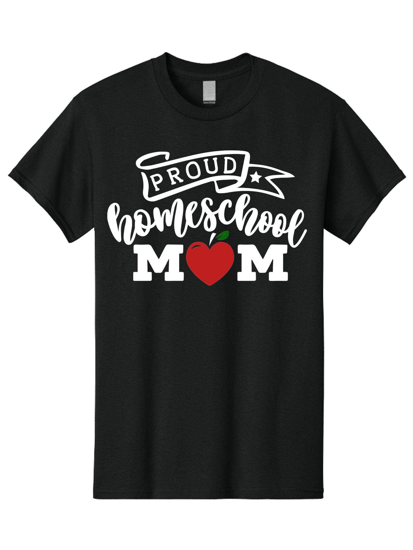 Proud-Homeschool-Mom-2 Men'S Graphic Tee, 100% Cotton, Comfortable Casual Summer Wear, Machine Washable, Homeschool Mom, Proud Parent, Apple Symbol, Homeschooling, Parenting, Education, Love For Learning, Red Apple Aab422 17