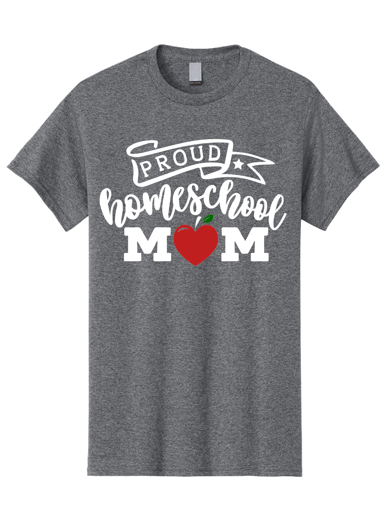 Proud-Homeschool-Mom-2 Men'S Graphic Tee, 100% Cotton, Comfortable Casual Summer Wear, Machine Washable, Homeschool Mom, Proud Parent, Apple Symbol, Homeschooling, Parenting, Education, Love For Learning, Red Apple Aab422 13