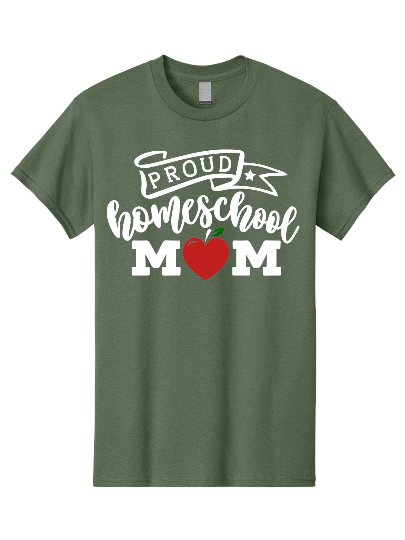 Proud-Homeschool-Mom-2 Men'S Graphic Tee, 100% Cotton, Comfortable Casual Summer Wear, Machine Washable, Homeschool Mom, Proud Parent, Apple Symbol, Homeschooling, Parenting, Education, Love For Learning, Red Apple Aab422 19