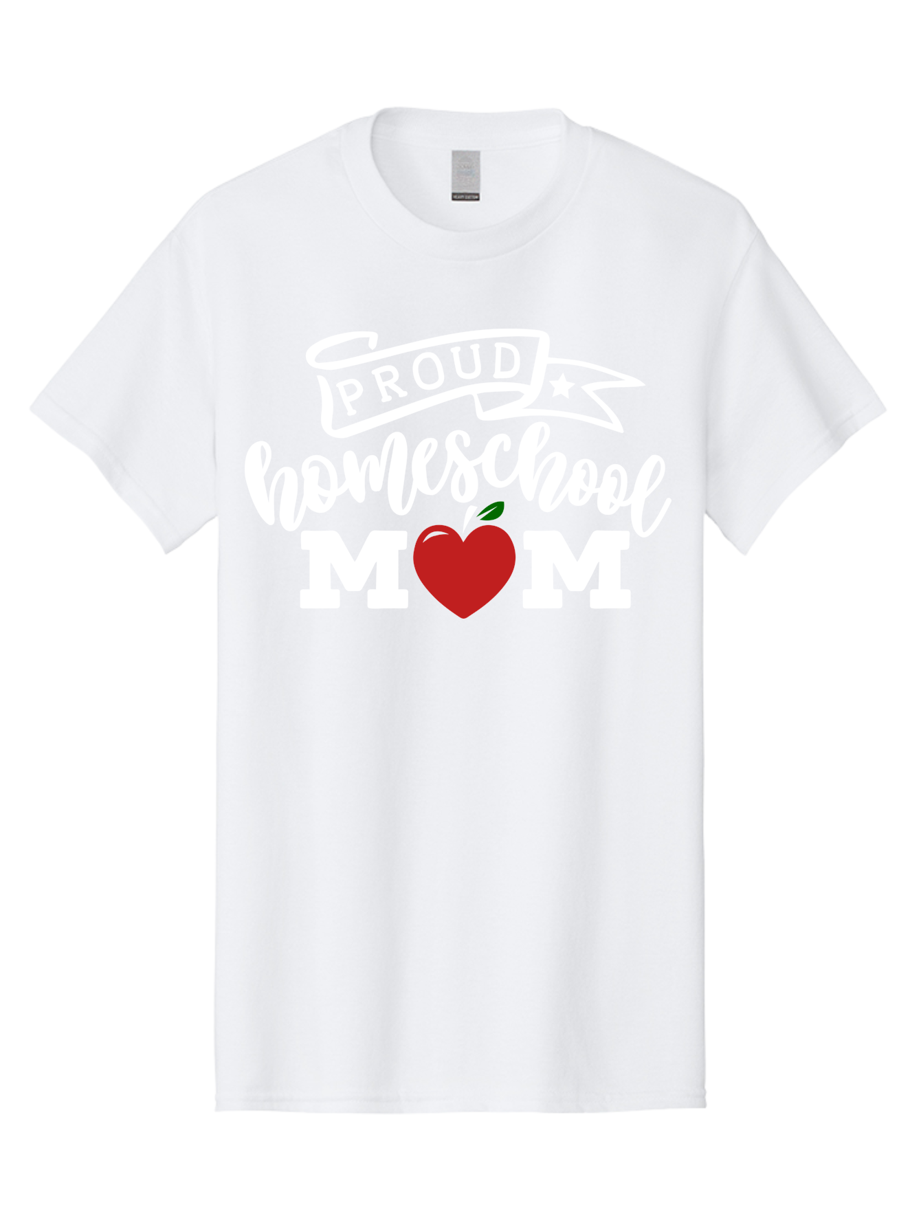 Proud-Homeschool-Mom-2 Men'S Graphic Tee, 100% Cotton, Comfortable Casual Summer Wear, Machine Washable, Homeschool Mom, Proud Parent, Apple Symbol, Homeschooling, Parenting, Education, Love For Learning, Red Apple Aab422 27