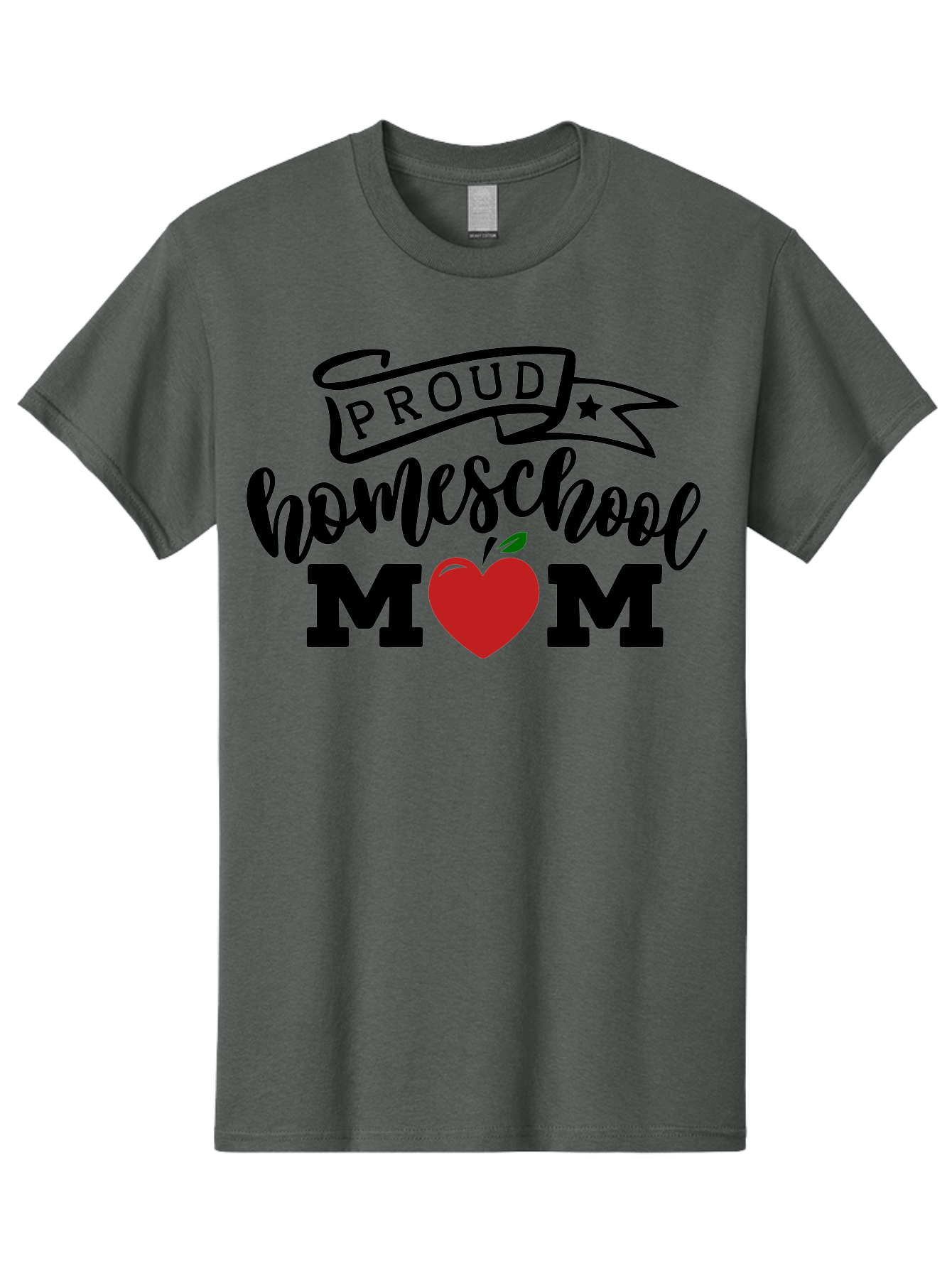 Proud-Homeschool-Mom-3 Men'S Graphic Tee, 100% Cotton, Comfortable Casual Summer Wear, Machine Washable, Homeschool Mom, Proud Parent, Homeschooling, Parenting, Education, Apple, Mother, Proud Homeschool Mom, Family, Love Aab423 11