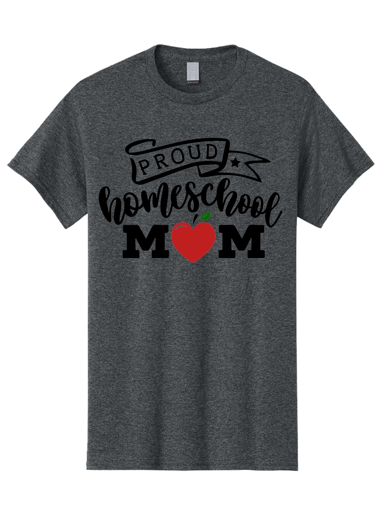 Proud-Homeschool-Mom-3 Men'S Graphic Tee, 100% Cotton, Comfortable Casual Summer Wear, Machine Washable, Homeschool Mom, Proud Parent, Homeschooling, Parenting, Education, Apple, Mother, Proud Homeschool Mom, Family, Love Aab423 25