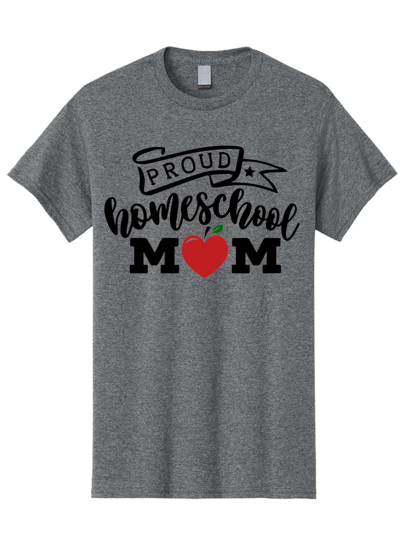 Proud-Homeschool-Mom-3 Men'S Graphic Tee, 100% Cotton, Comfortable Casual Summer Wear, Machine Washable, Homeschool Mom, Proud Parent, Homeschooling, Parenting, Education, Apple, Mother, Proud Homeschool Mom, Family, Love Aab423 23