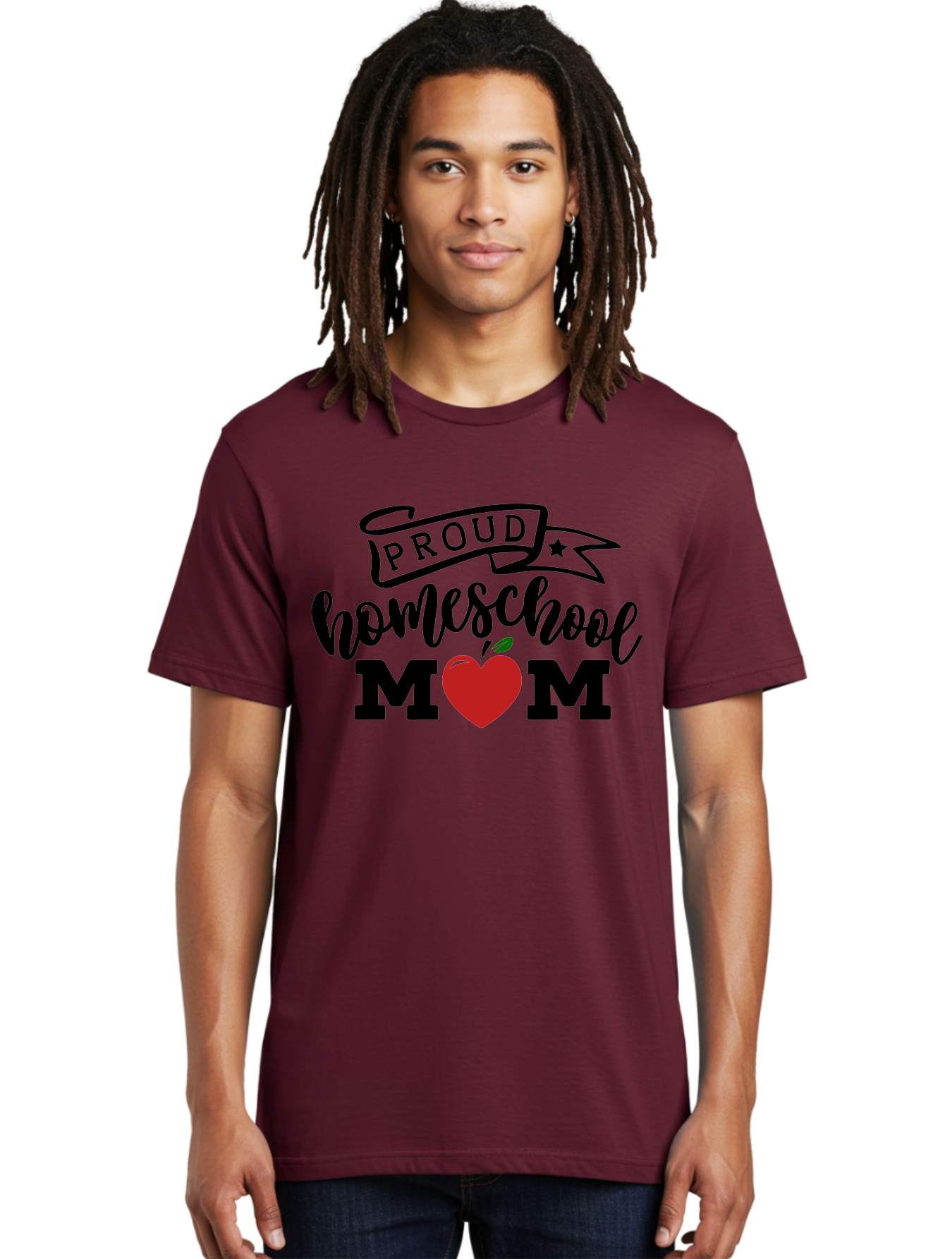 Proud-Homeschool-Mom-3 Men'S Graphic Tee, 100% Cotton, Comfortable Casual Summer Wear, Machine Washable, Homeschool Mom, Proud Parent, Homeschooling, Parenting, Education, Apple, Mother, Proud Homeschool Mom, Family, Love Aab423 18