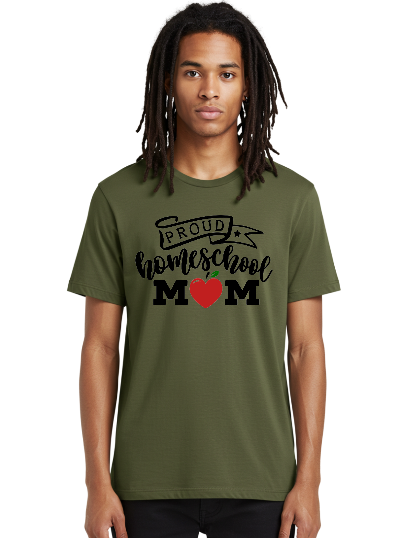 Proud-Homeschool-Mom-3 Men'S Graphic Tee, 100% Cotton, Comfortable Casual Summer Wear, Machine Washable, Homeschool Mom, Proud Parent, Homeschooling, Parenting, Education, Apple, Mother, Proud Homeschool Mom, Family, Love Aab423 16