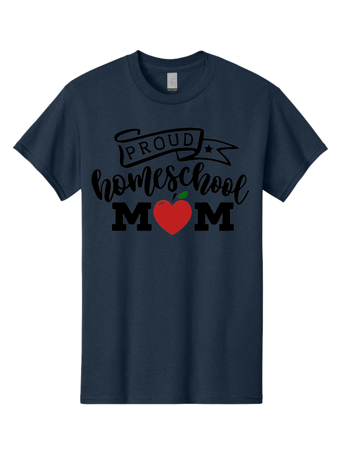 Proud-Homeschool-Mom-3 Men'S Graphic Tee, 100% Cotton, Comfortable Casual Summer Wear, Machine Washable, Homeschool Mom, Proud Parent, Homeschooling, Parenting, Education, Apple, Mother, Proud Homeschool Mom, Family, Love Aab423 9