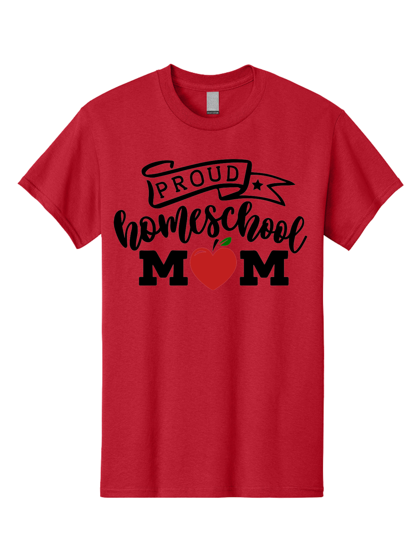 Proud-Homeschool-Mom-3 Men'S Graphic Tee, 100% Cotton, Comfortable Casual Summer Wear, Machine Washable, Homeschool Mom, Proud Parent, Homeschooling, Parenting, Education, Apple, Mother, Proud Homeschool Mom, Family, Love Aab423 5