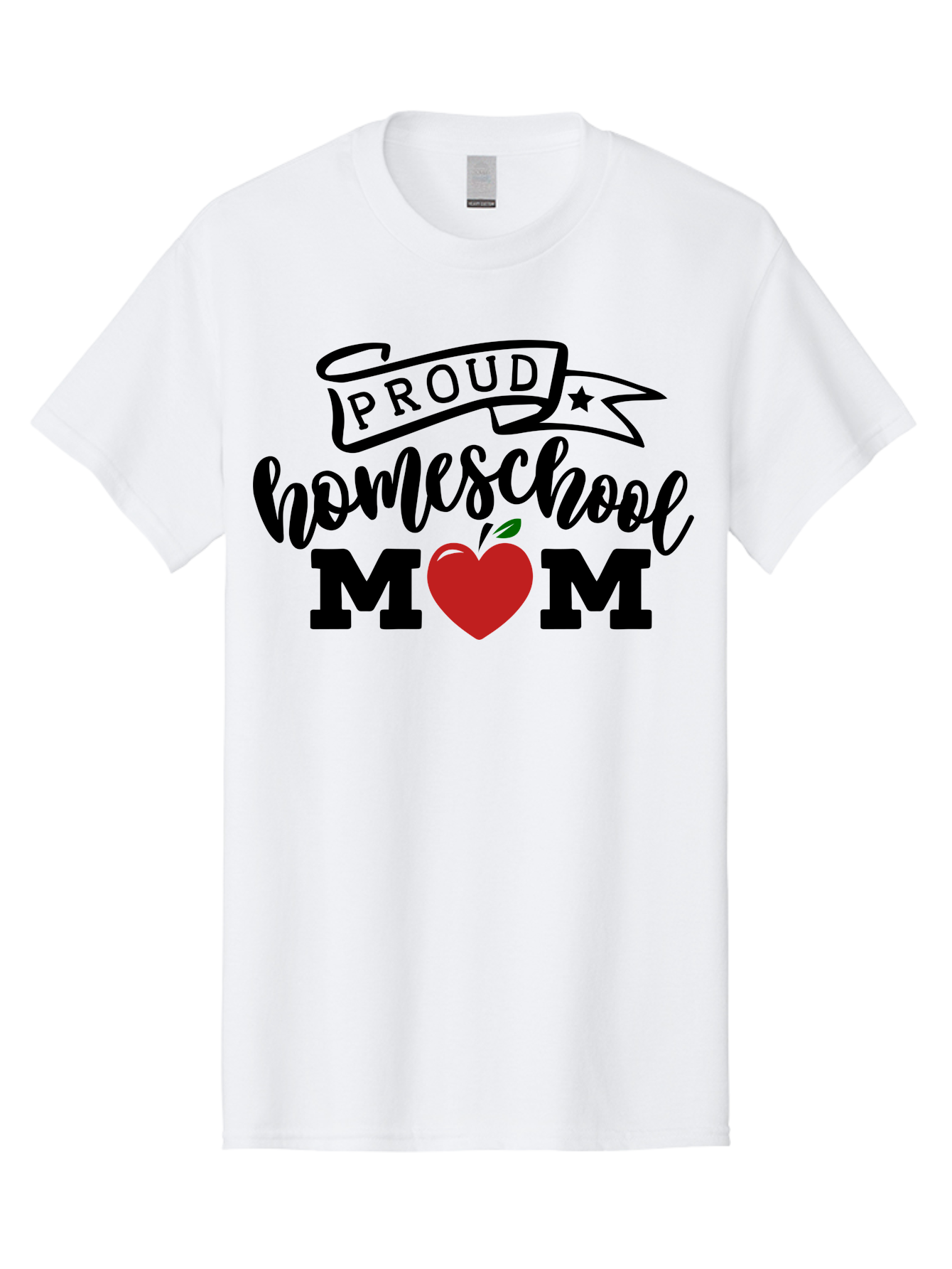 Proud-Homeschool-Mom-3 Men'S Graphic Tee, 100% Cotton, Comfortable Casual Summer Wear, Machine Washable, Homeschool Mom, Proud Parent, Homeschooling, Parenting, Education, Apple, Mother, Proud Homeschool Mom, Family, Love Aab423 7