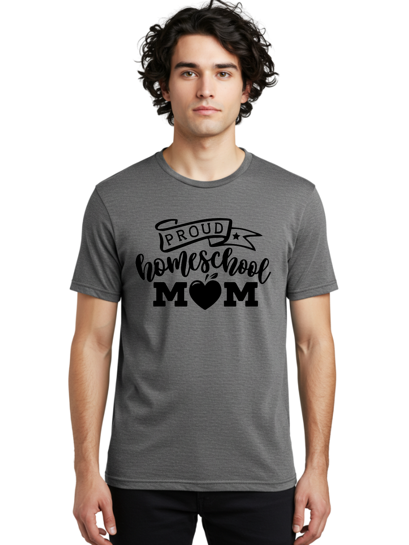 Proud-Homeschool-Mom Men'S Graphic Tee, 100% Cotton, Comfortable Casual Summer Wear, Machine Washable, Homeschool Mom, Proud Parent, Apple Of My Eye, Home Education, Parenting Pride, Mom Love, Education Support, Heart Of The Home Aab424 20