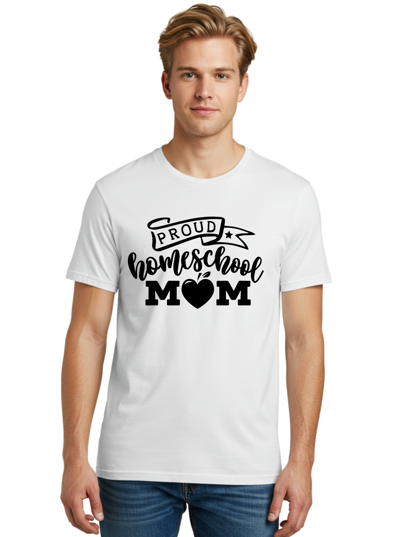 Proud-Homeschool-Mom Men'S Graphic Tee, 100% Cotton, Comfortable Casual Summer Wear, Machine Washable, Homeschool Mom, Proud Parent, Apple Of My Eye, Home Education, Parenting Pride, Mom Love, Education Support, Heart Of The Home Aab424 16