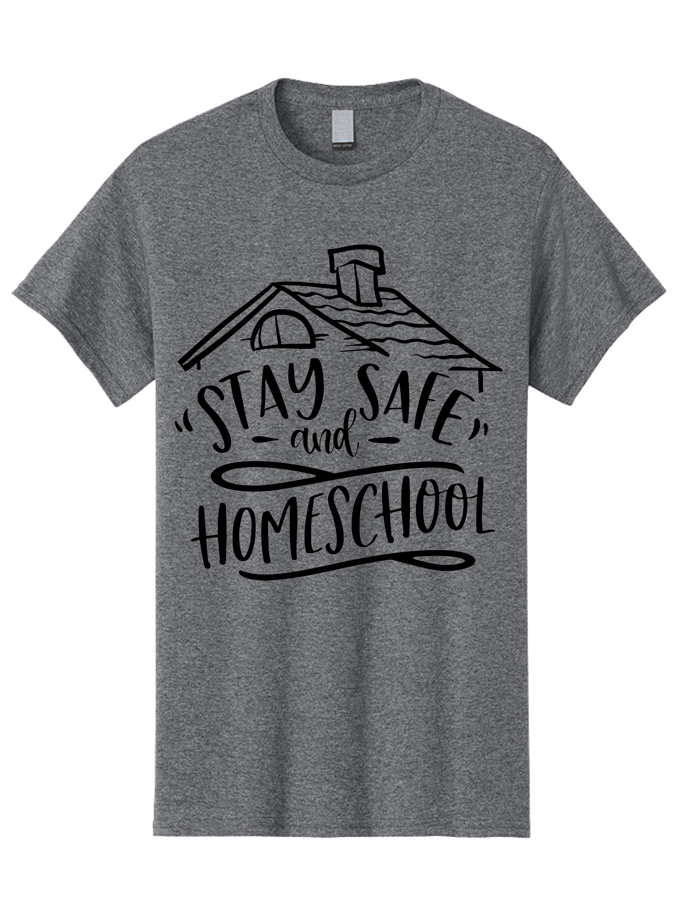 Stay-Safe-And-Homeschool-1 Men'S Graphic Tee, 100% Cotton, Comfortable Casual Summer Wear, Machine Washable, Homeschooling, Online Learning, Stay Safe, Home Education, Virtual Classroom, Homeschool Resources, Education At Home, Aab430 7